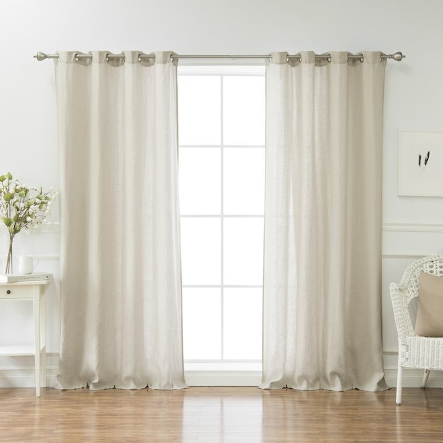 Best Home Fashion 96 In Natural Linen, Best Off White Curtains