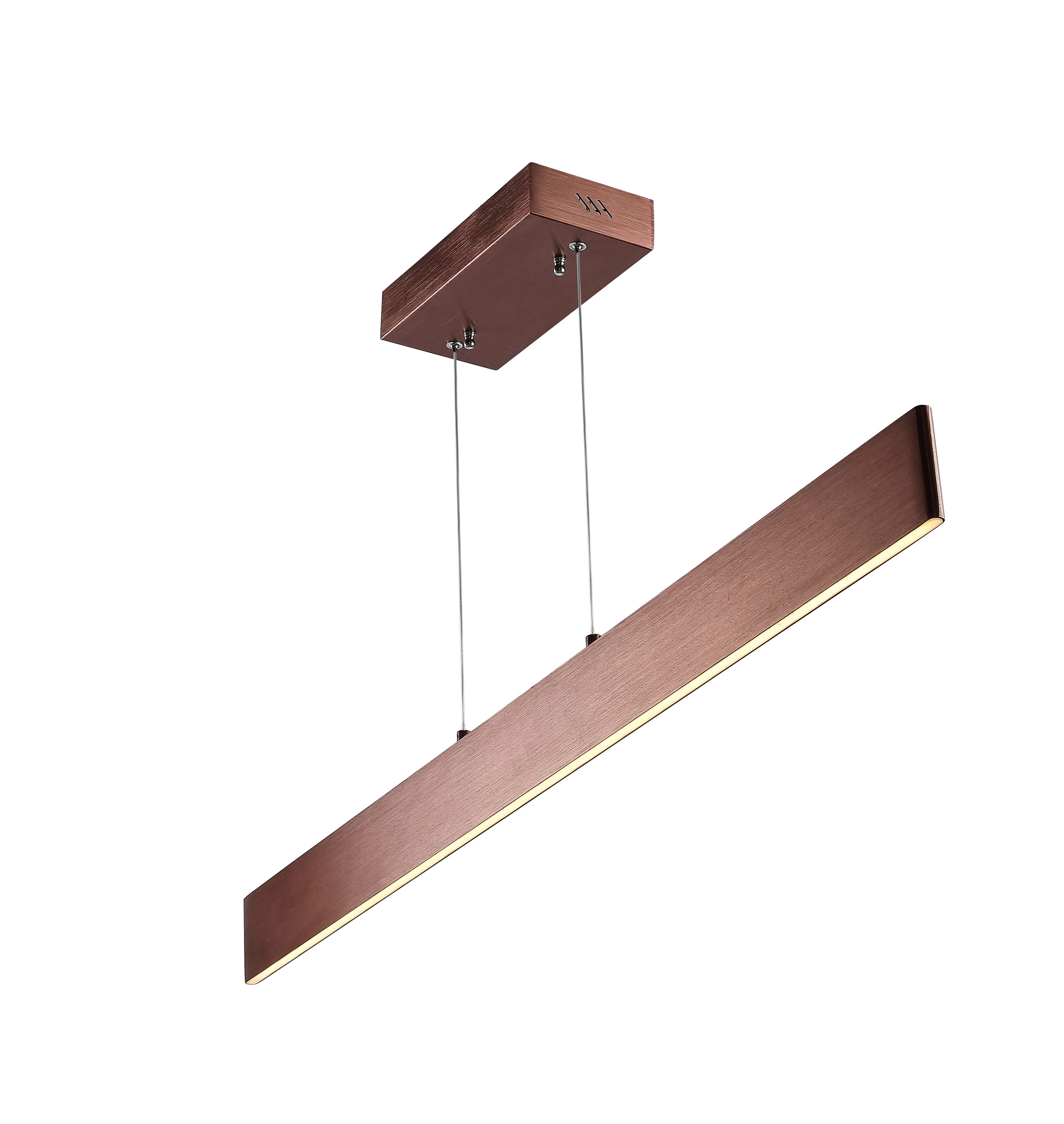 Draper 40" Anodized Bronze Geometric LED Metal Linear Pendant