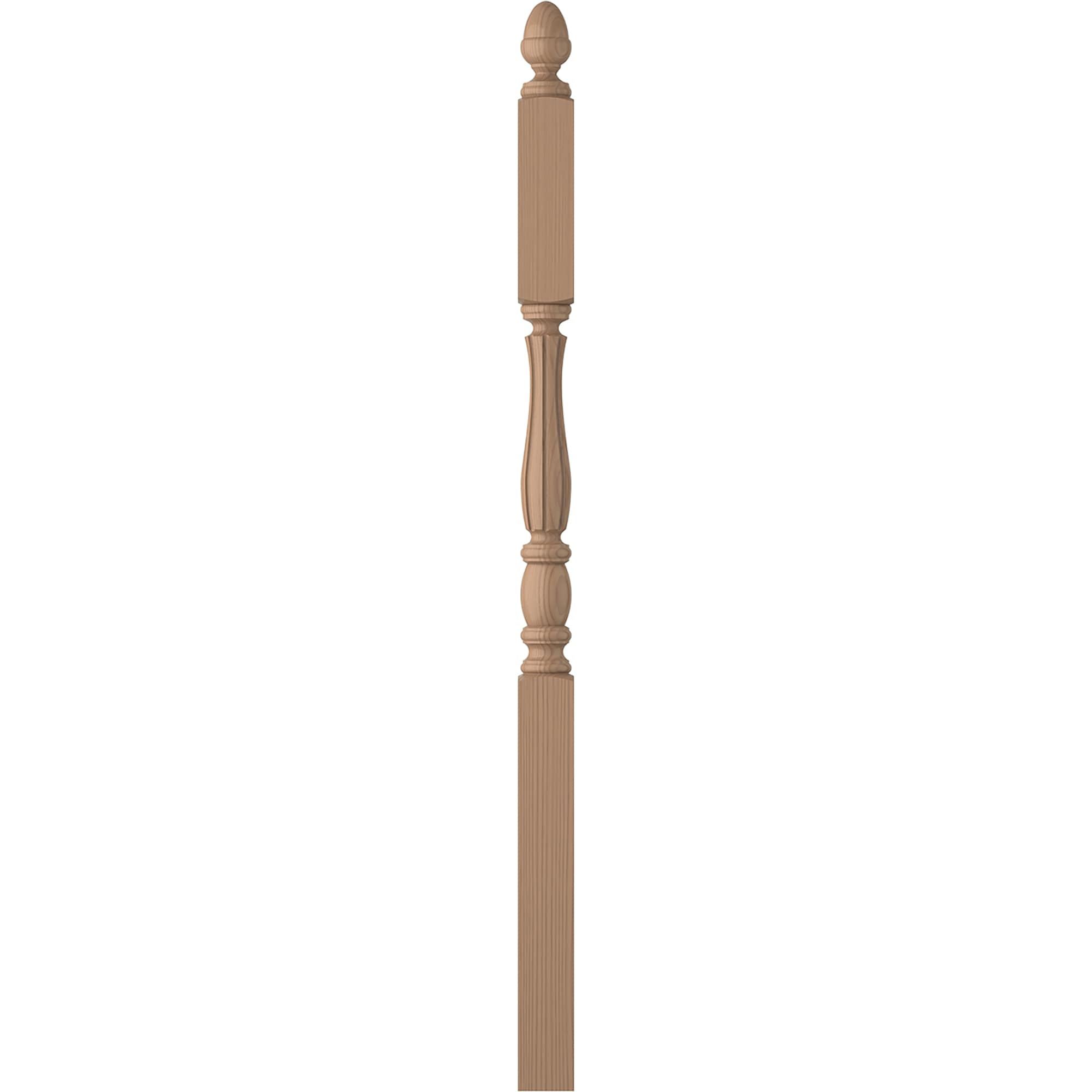 L.J. Smith Stair Systems LJF-3245-P LaSalle 3-in x 57.5625-in Unfinished Poplar Balcony Stair Newel Post