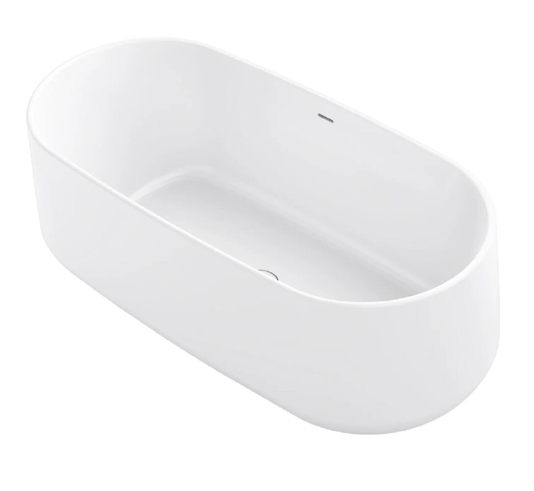 KOHLER 31.3125-in x 65.25-in White Acrylic Oval Drop-In Soaking Bathtub ...
