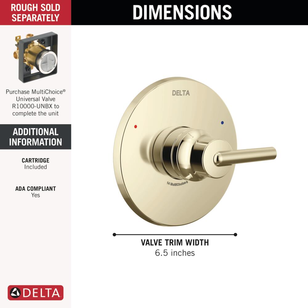 Delta T14059-PN Bath-Shower-Facc - View #3