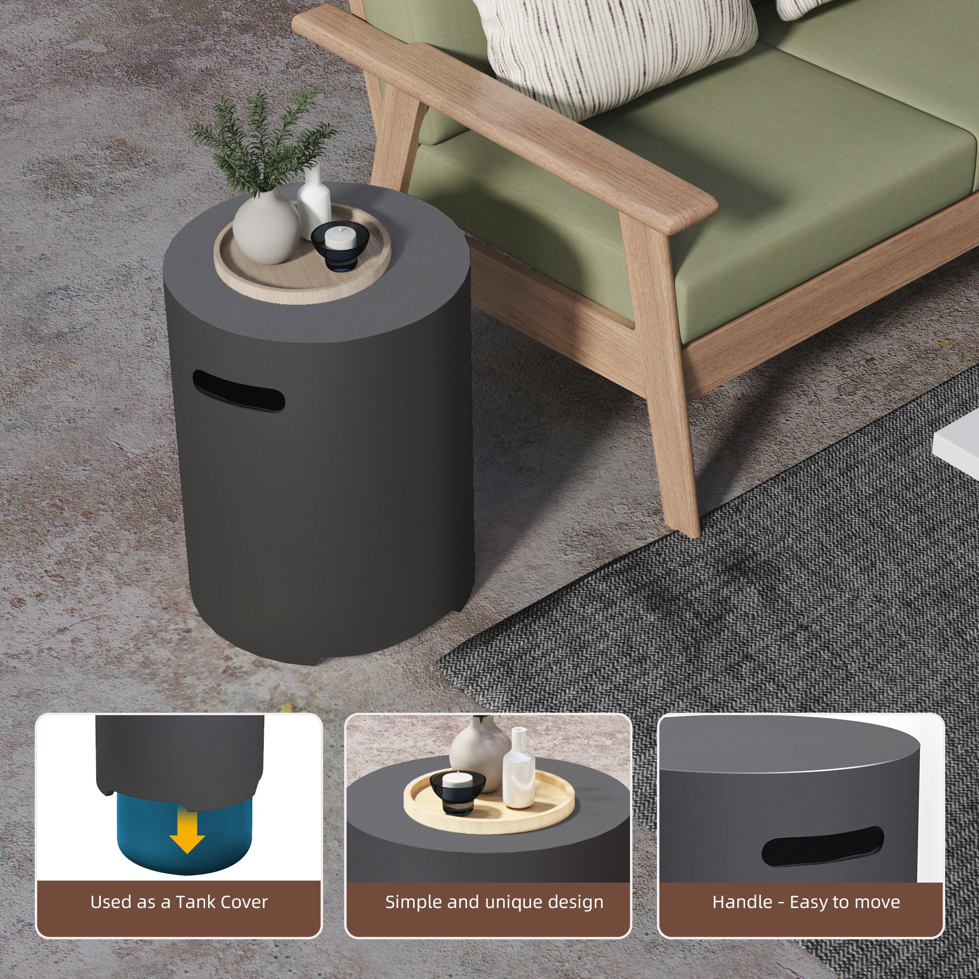 UPHA WST-GREY-DK Propane-Tanks-Accy - View #4
