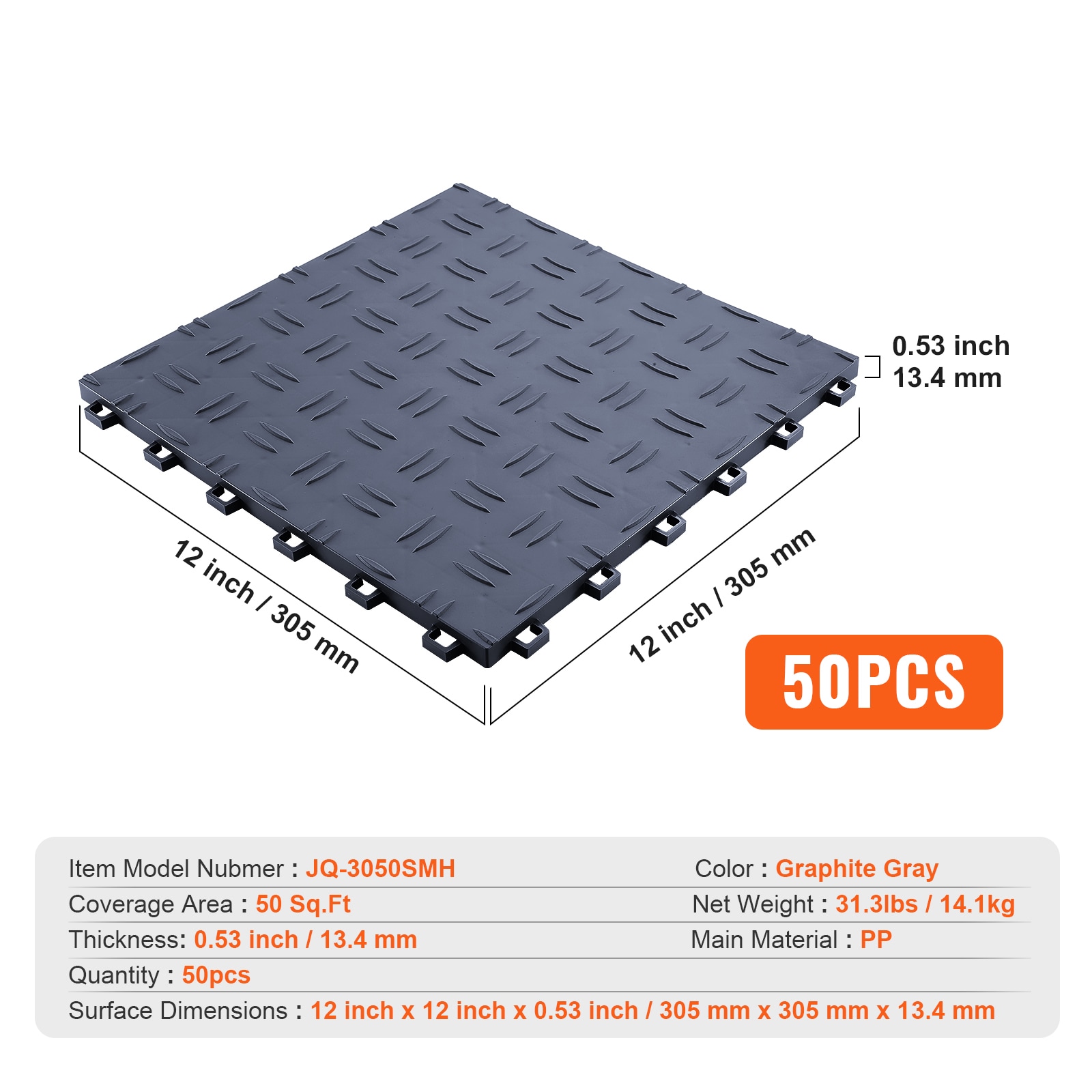 VEVOR PVCDB-SMH50P00001V0 Garage-Vinyl-Tile - View #8