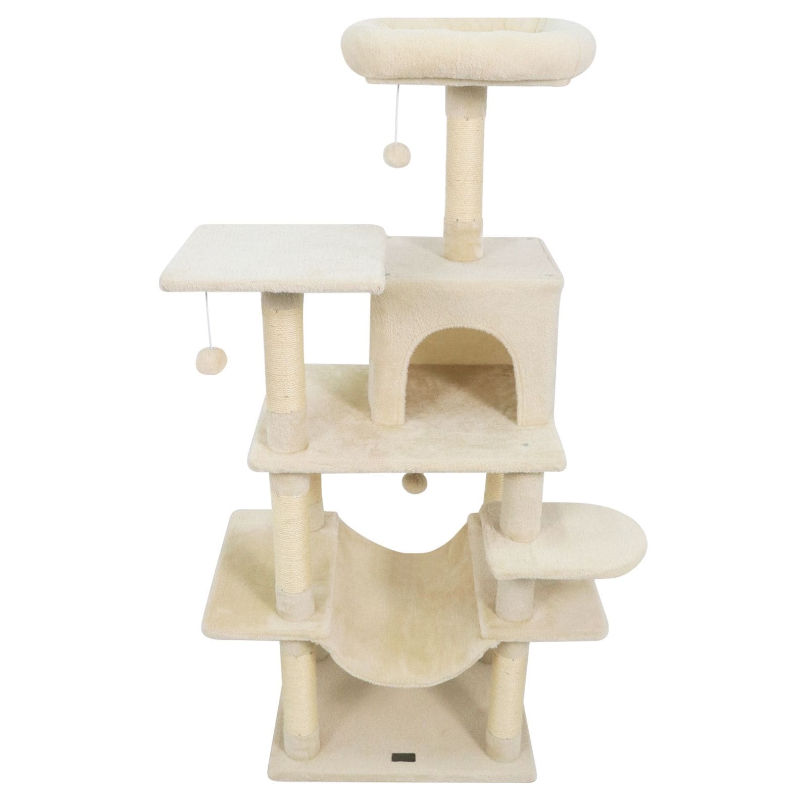 Slickblue Multi Level Cat Tree with Condo Hammock and Scratching Posts for Apartments or Living Rooms - Available in Multiple Color