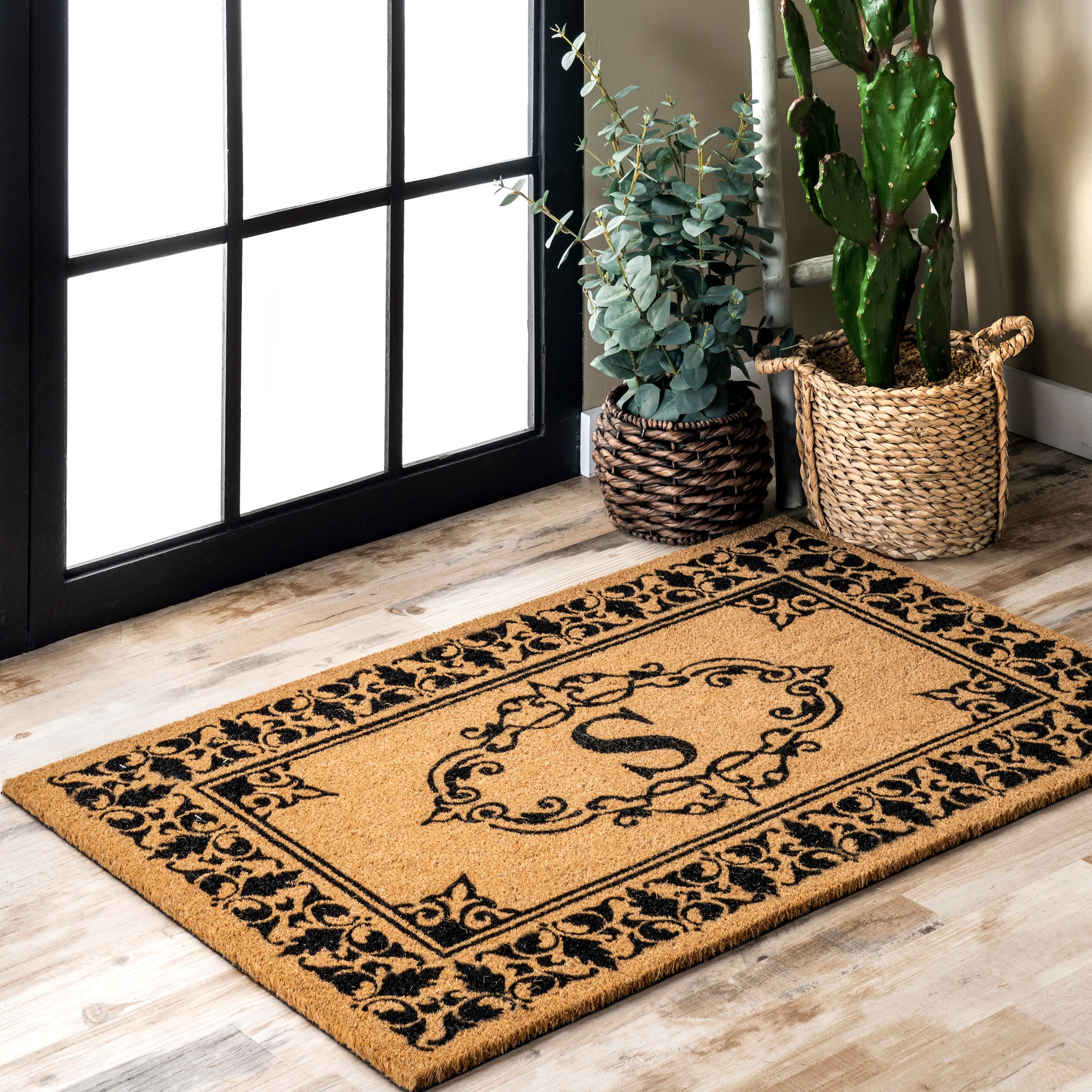 nuLOOM NCJC10S-2604 Natura 2 x 4 (ft) Loomed Seagrass Letter S Rectangular Indoor Area rug