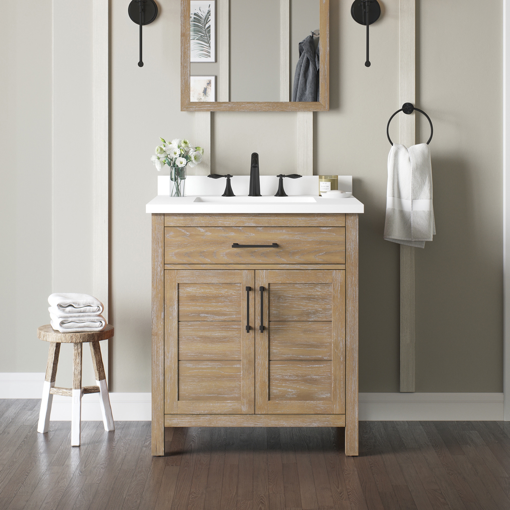 bathroom vanity light oak