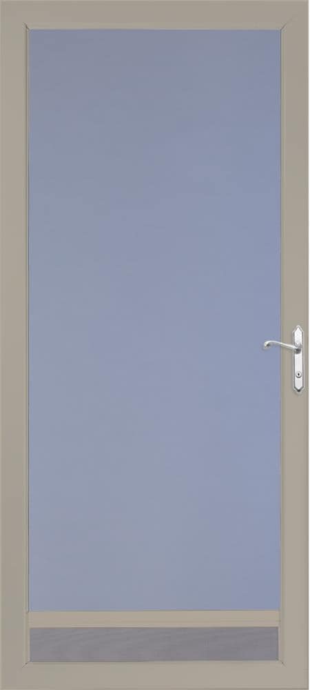LARSON NuVent 36-in x 81-in Brown Full-View Aluminum Storm Door