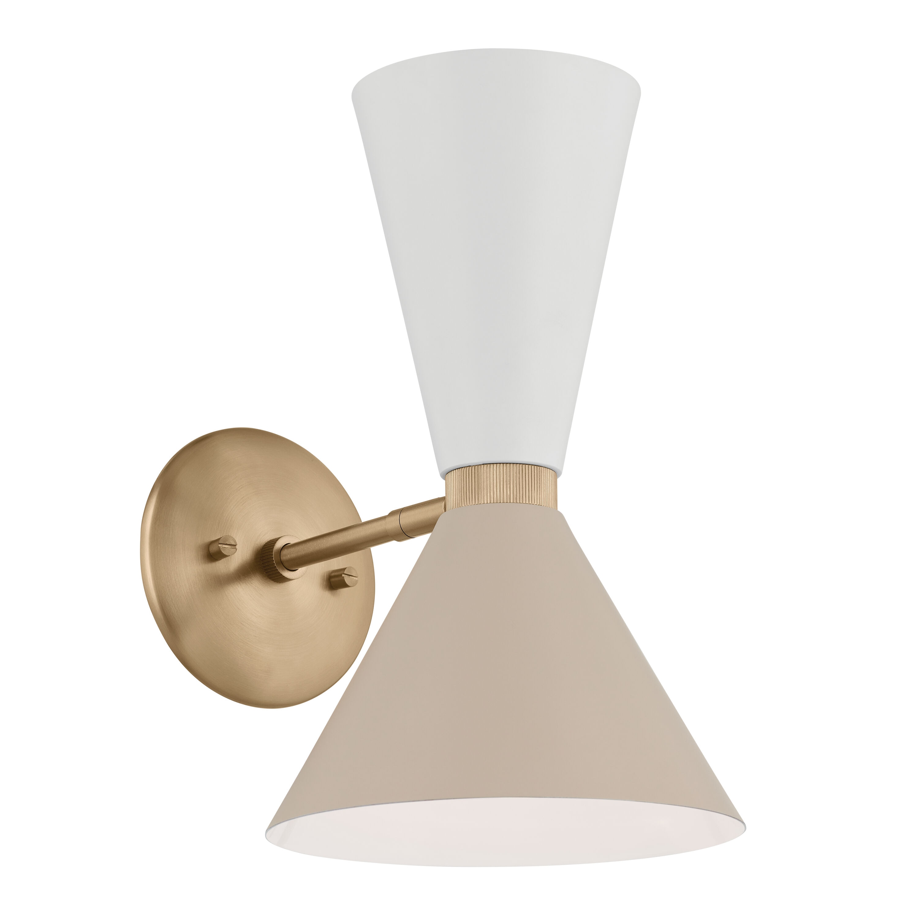 Kichler 52570CPZGRG Phix 8.75-in W 2 -Light Multiple finishes Gold Wall Sconce