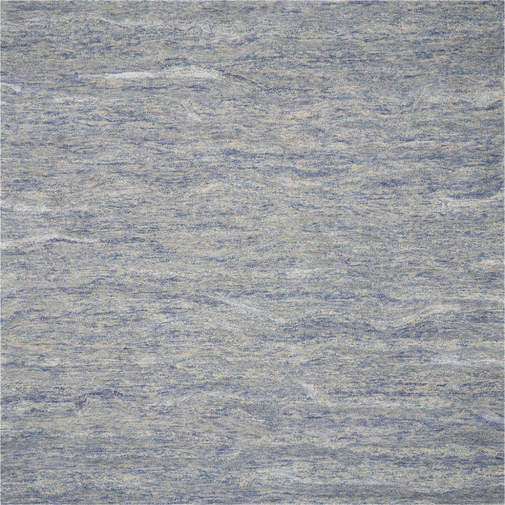 HomeRoots 350239 Bernadette 8 x 11 (ft) Wool Ocean Blue Rectangular Indoor Distressed/Overdyed Area rug