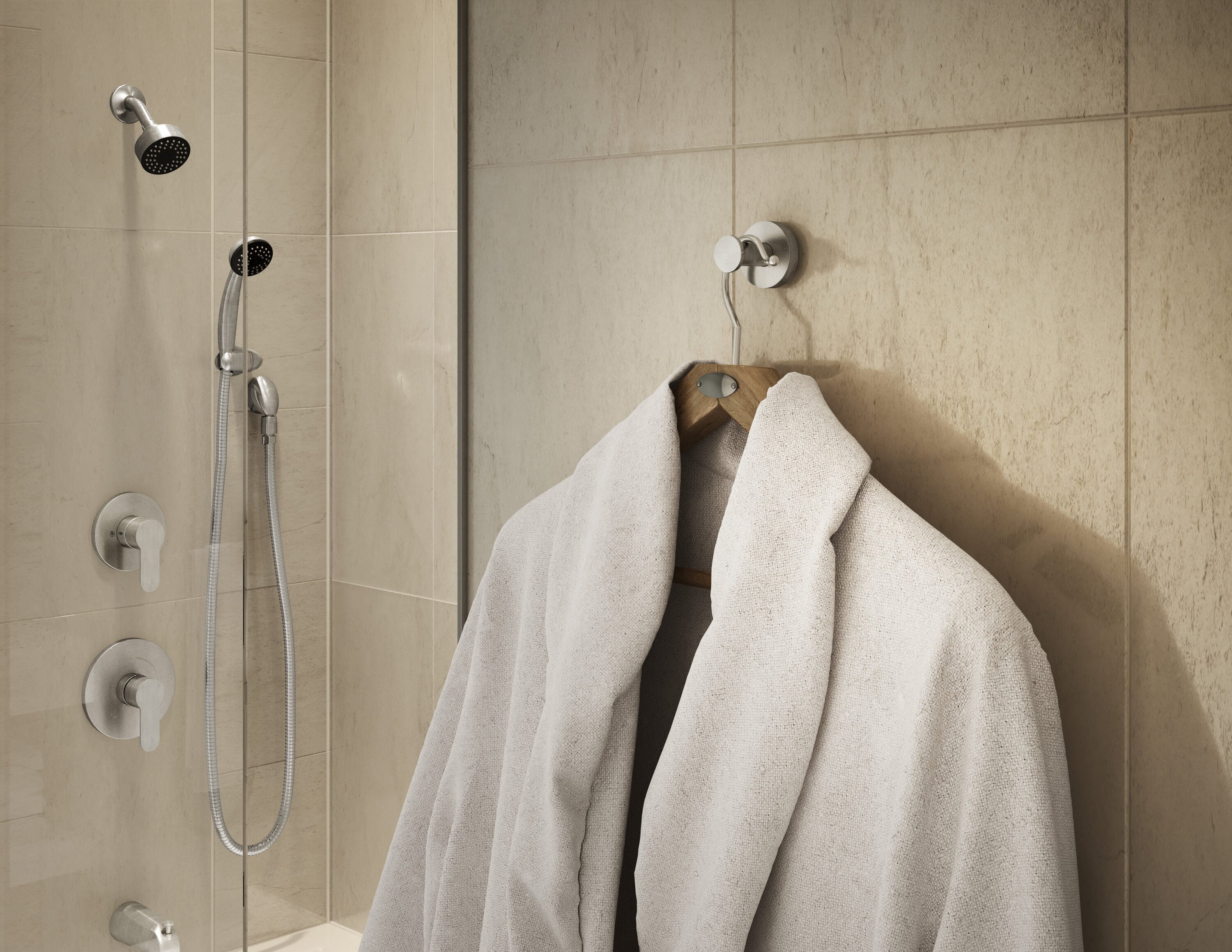 Symmons 673RH-STN Identity Satin Nickel Single -Hook Wall mount Towel Hook