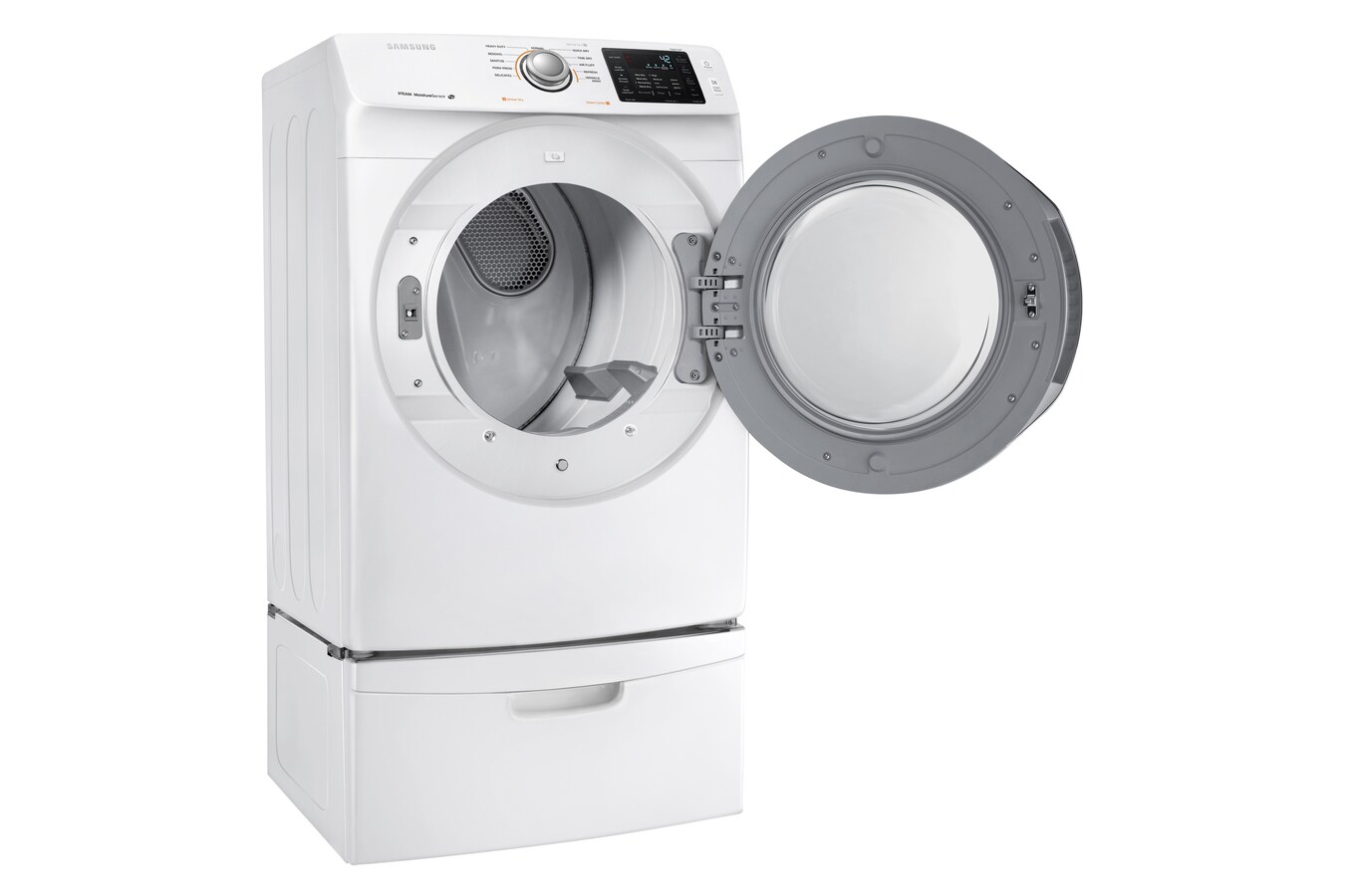 Samsung 7.5 cu ft 12-Cycle Smart Gas Dryer with Steam – White