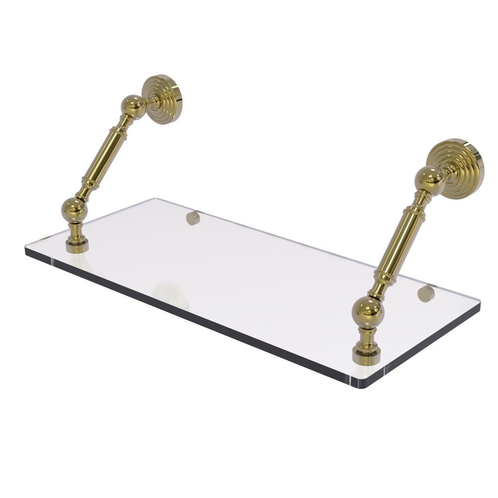 Allied Brass WP-1-18-UNL Waverly Place Unlacquered 1-Tier Brass Wall Mount Bathroom Shelf (18-in X 7.3-in X 8-in)