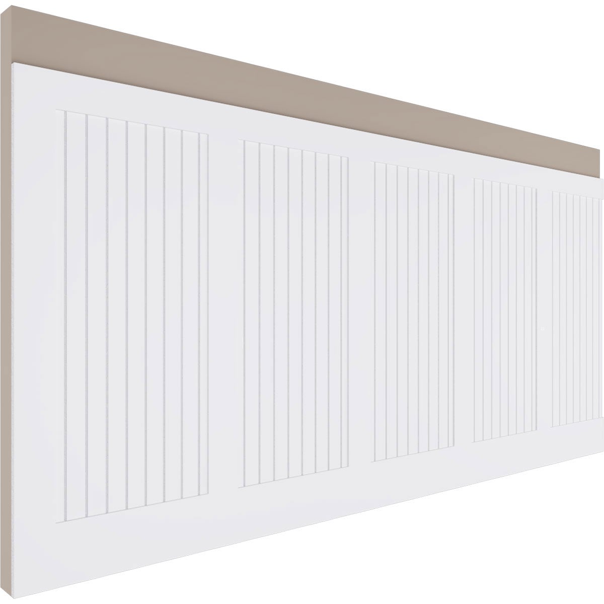 Ekena Millwork WPK44X94FBD 44-in x 94-1/2-in Smooth Paintable/Stainable White PVC Wainscoting Wall Panel ( 28.92-sq ft )