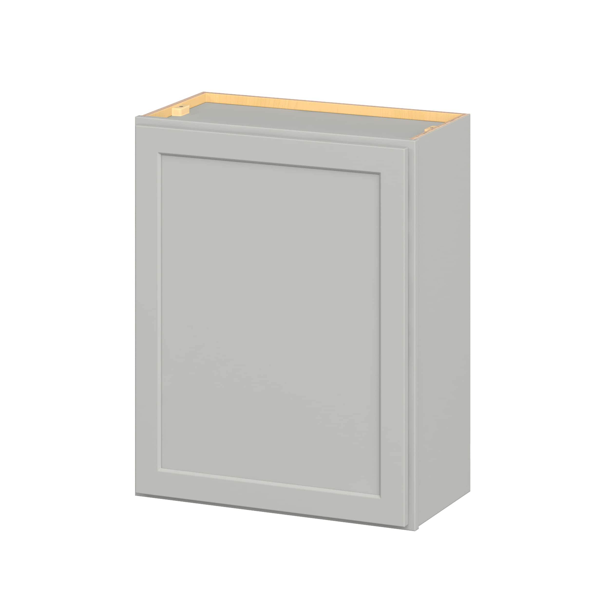 PRO Jasper 24-in W x 30-in H x 12-in D Whisper Gray Wall Ready To Assemble Plywood Cabinet (Flat Panel Shaker Door Style) | - Hugo&Borg W2430(L/R)-JA