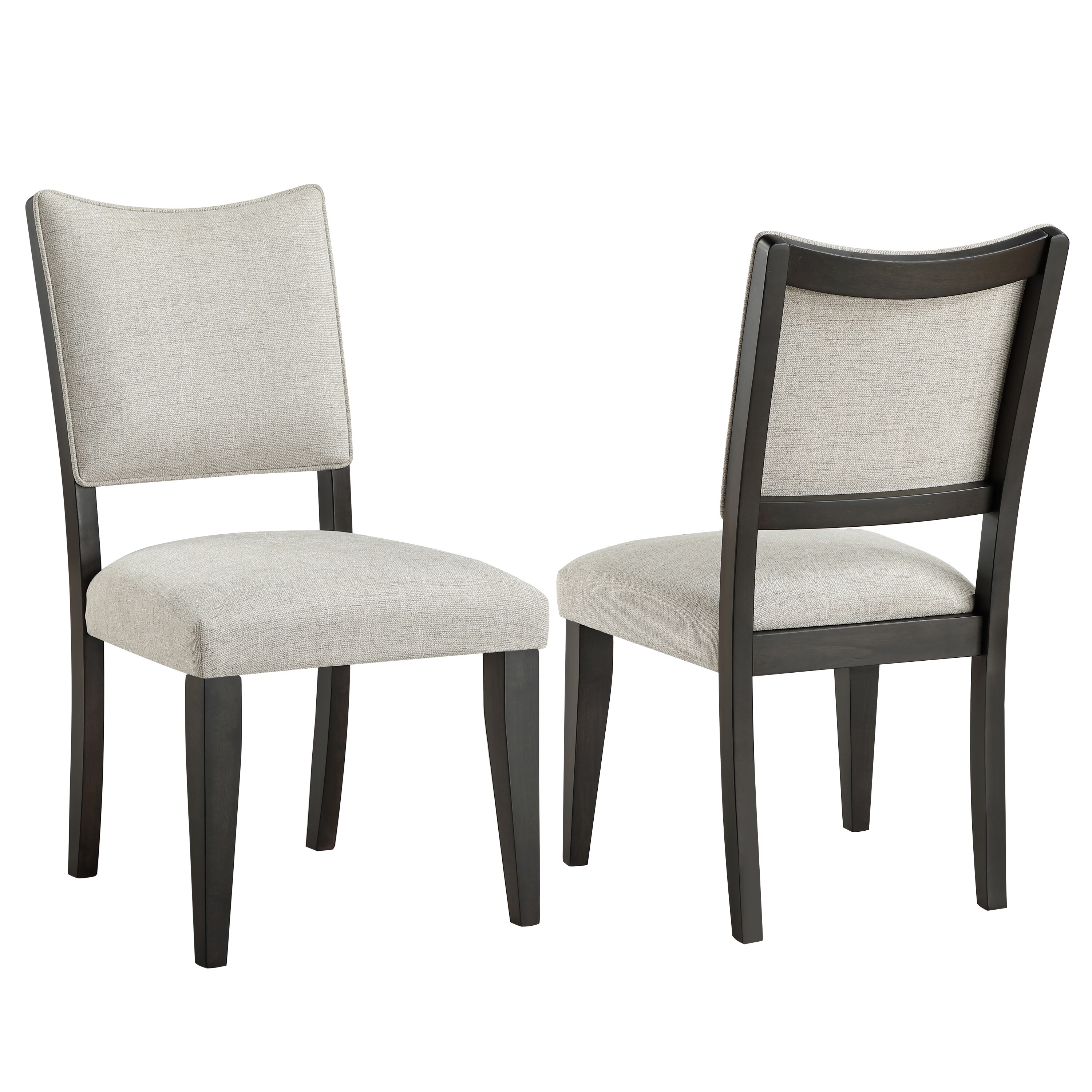 Steve Silver RTN500S  Roatan Modern Upholstered Dining Chairs (Set of 2) Soft Slate and Black