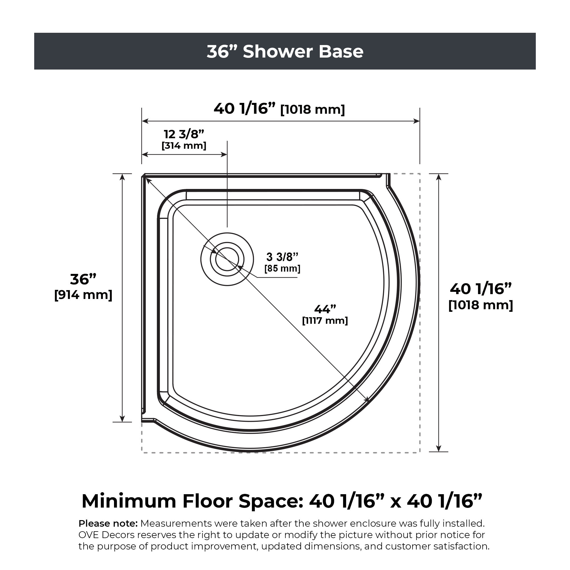 OVE Decors 15SKA-BREF36-BLK Alcove-Shower-Kit - View #15