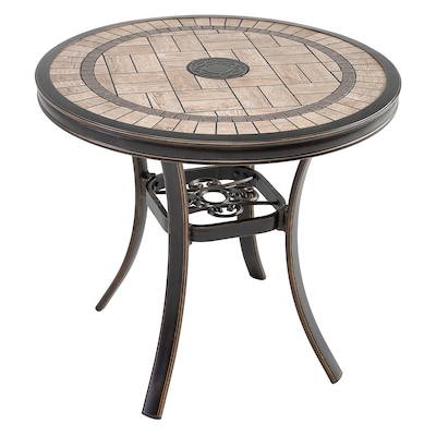 Round Stone Patio Tables At Com, Round Stone Outdoor Table Top