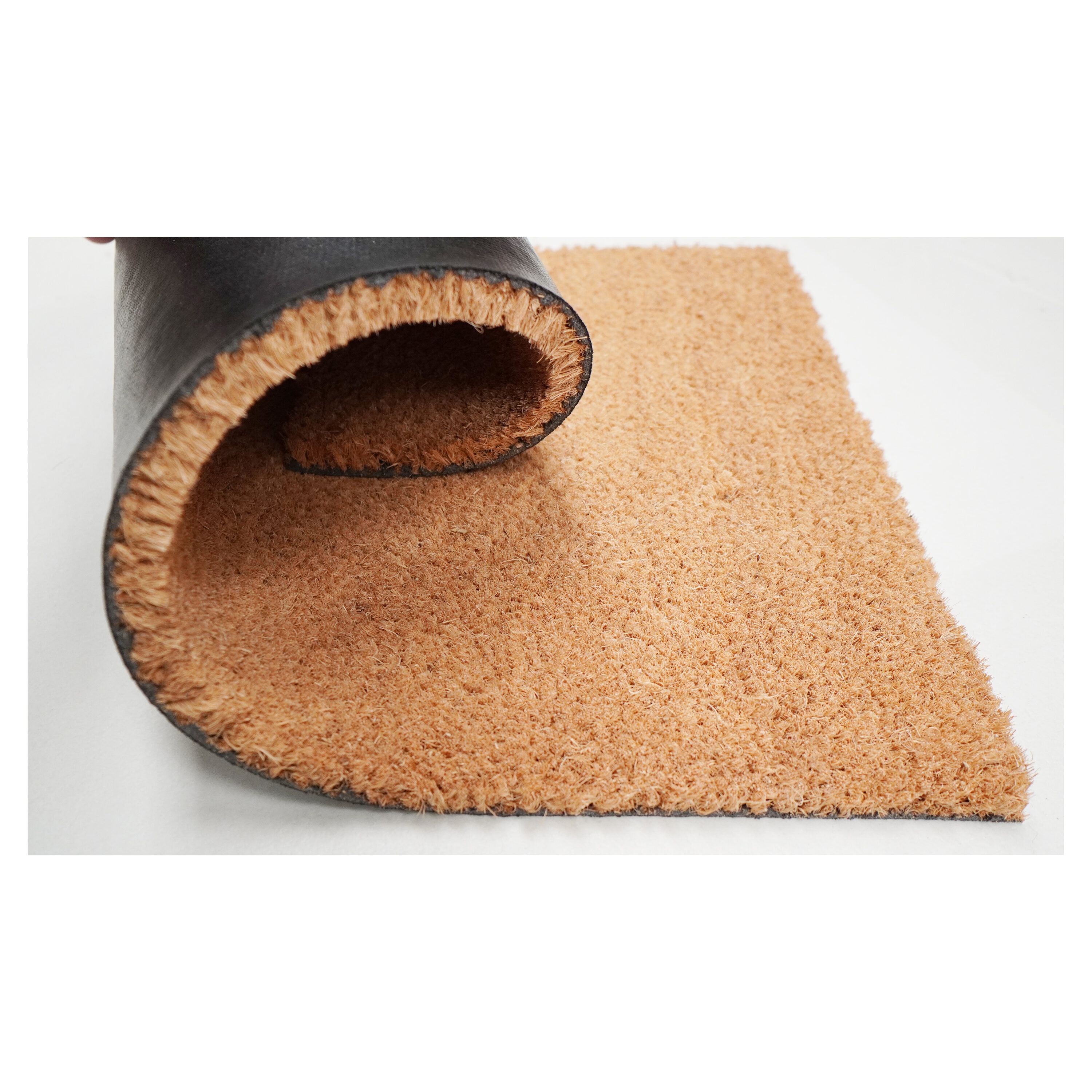 Natural Coir and Vinyl Rectangular Outdoor Doormat 2' x 4'