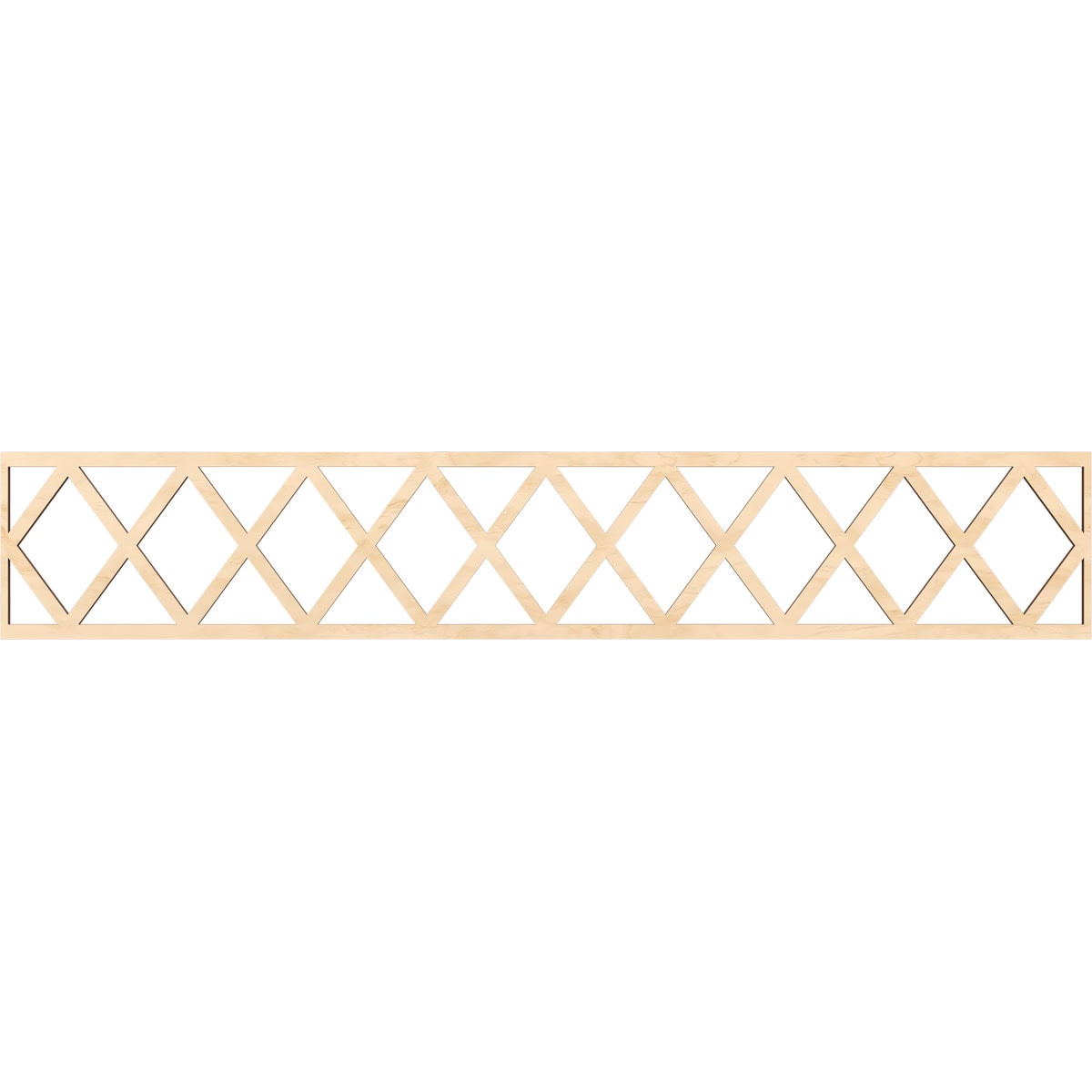 Ekena Millwork MLDA08X46WOLBI Wolford Fretwork Flat Trim 8-in x 3.89-ft Birch Brown Unfinished 2156118 Pierced Wall Panel Moulding