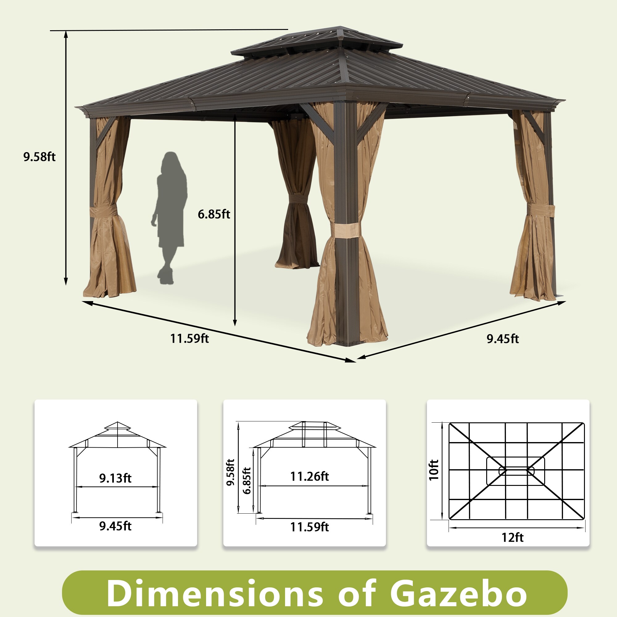 JIMSMAISON BOTTCG02BRO Wood-Resin-Gazebos - View #8