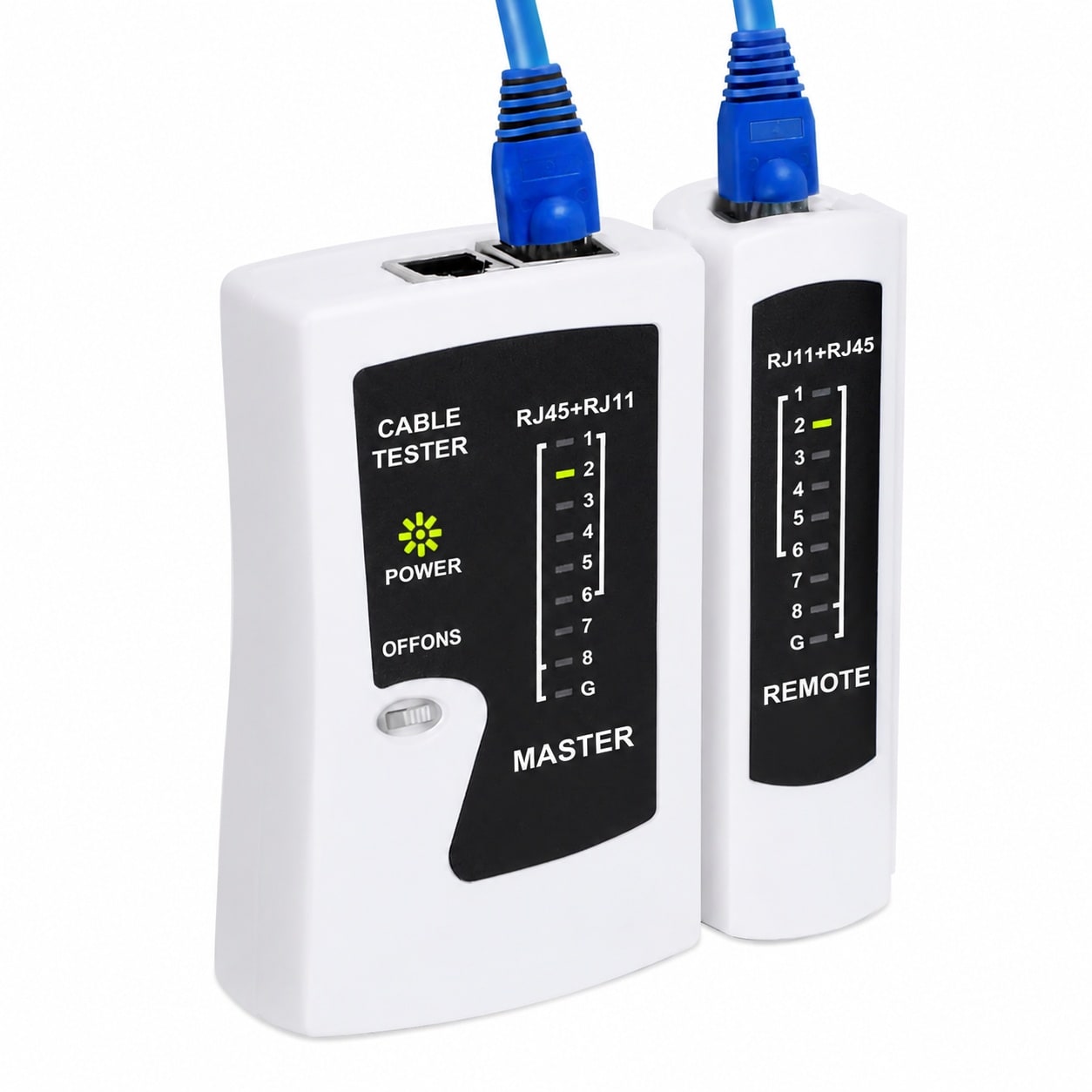Aoibox  RJ45 Network Cable Tester with Remote for Cat5 Cat5e Cat6 Cat6a Cat7 and RJ11 RJ12 LAN Phone Wire Testing