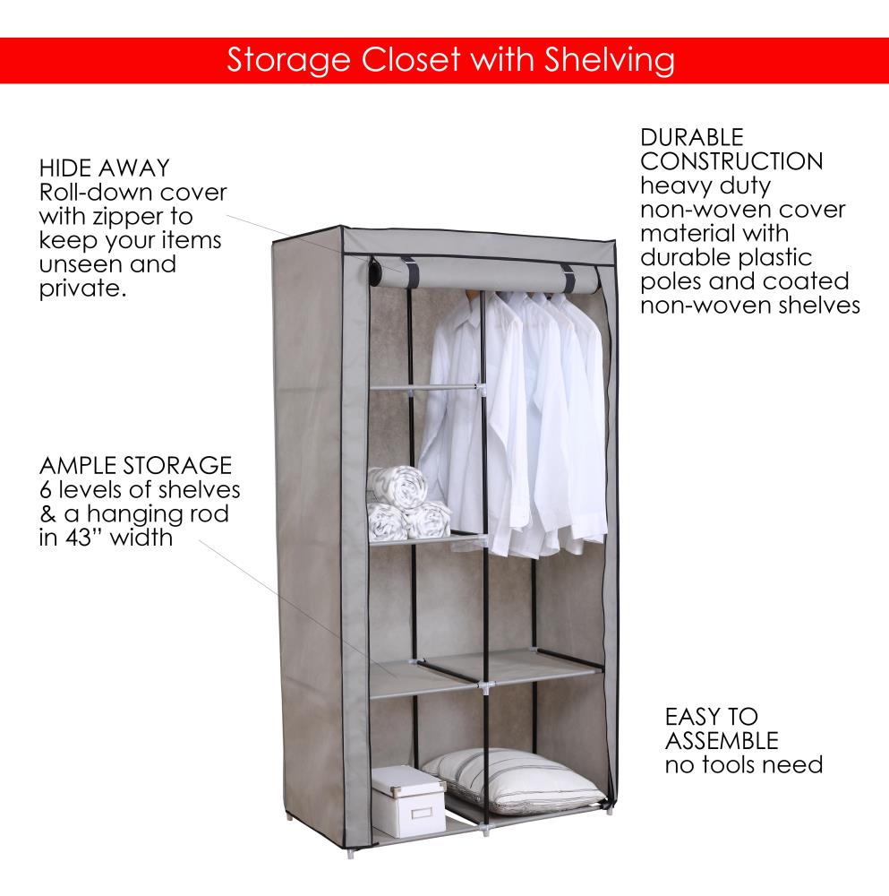 Primelife 10 Pcs T Shirt Organizer Closet Clothing Trays - (Grey) –