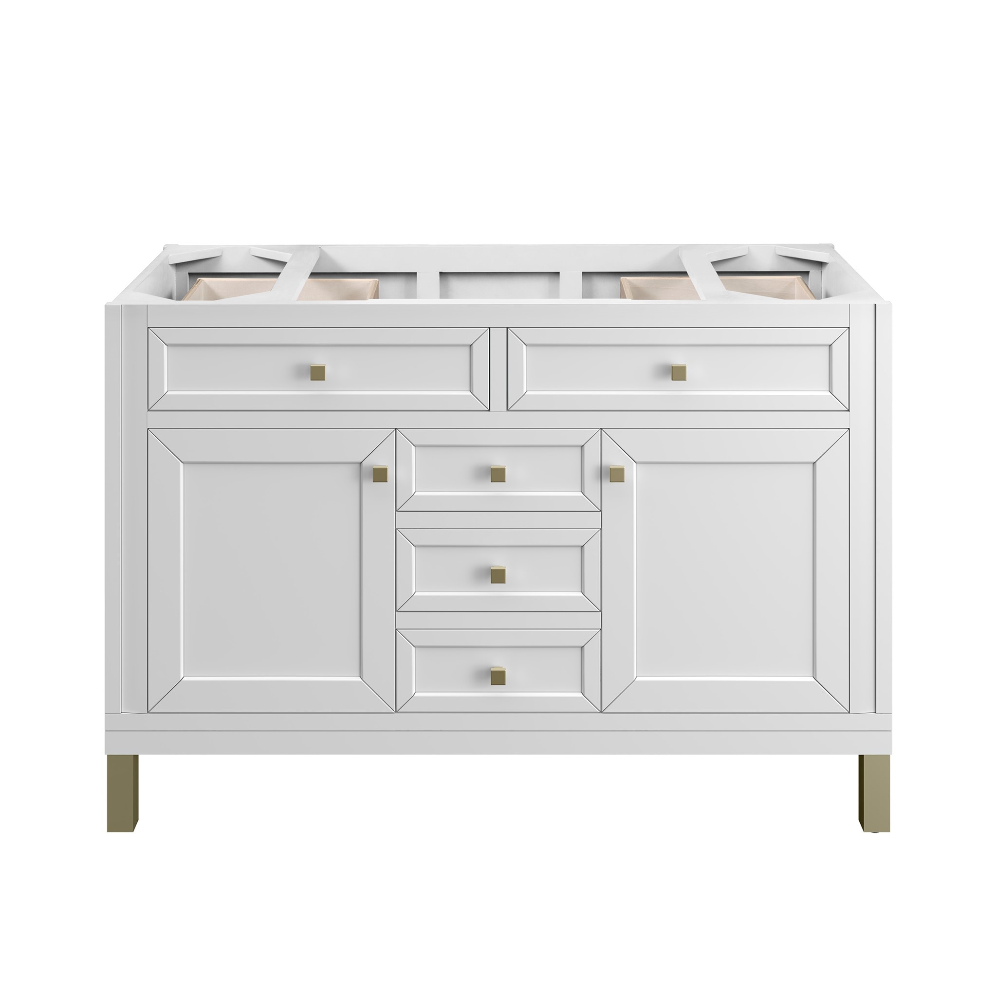 James Martin Vanities 305-V48-GW Chicago 48-in Glossy White Bathroom Vanity Base Cabinet without Top