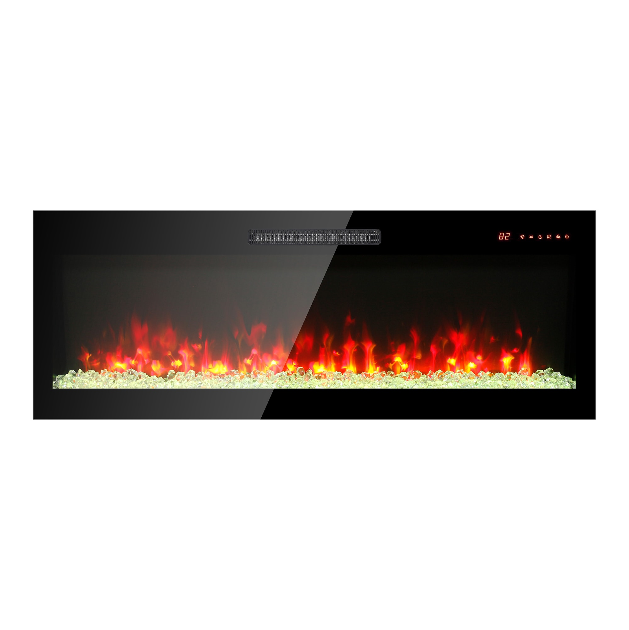 Bybafun YC0700016 50-Inches Black For TV Stand Electric Fireplace Insert