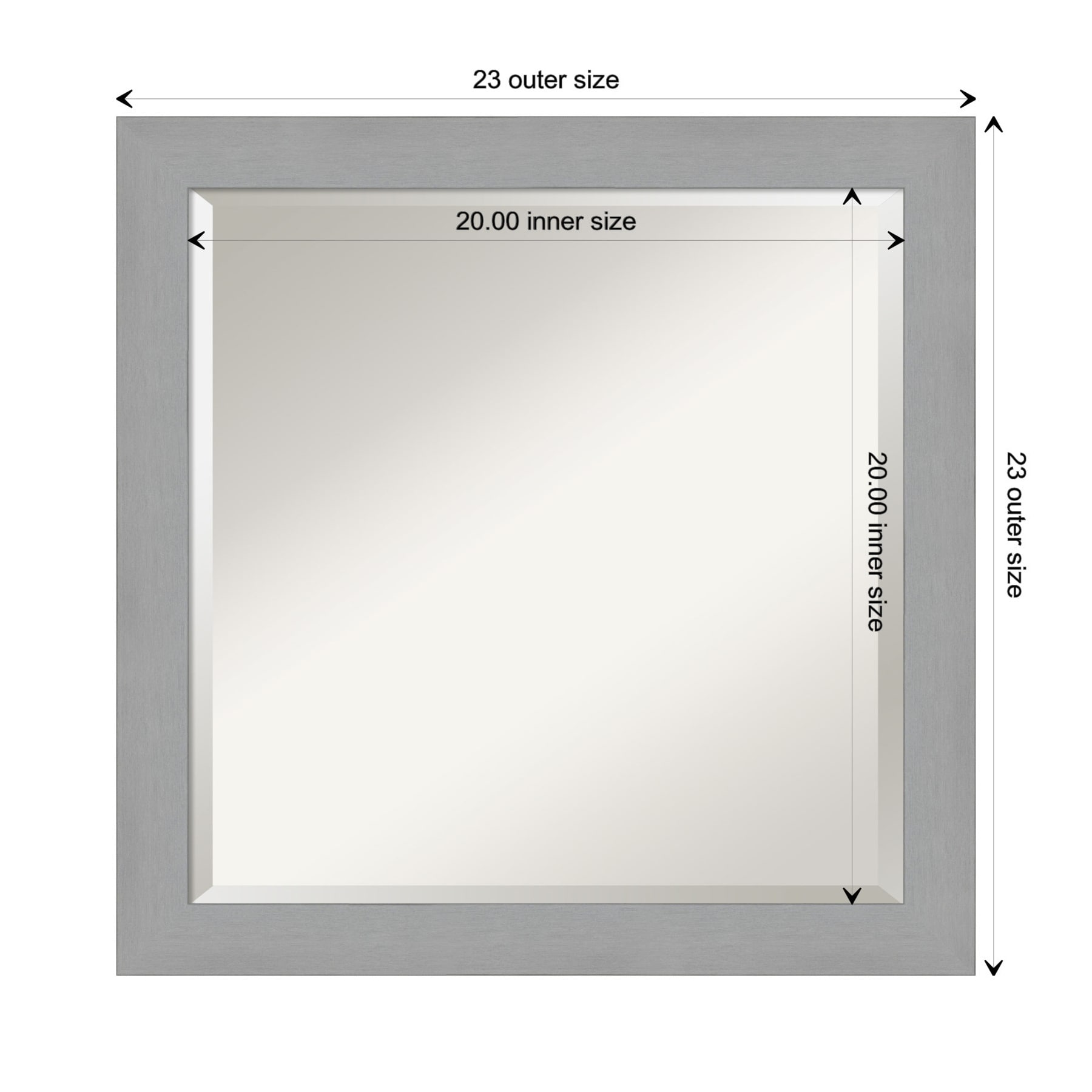 Amanti Art Brushed Nickel Frame 23.5-in x 23.5-in Framed Rectangle ...