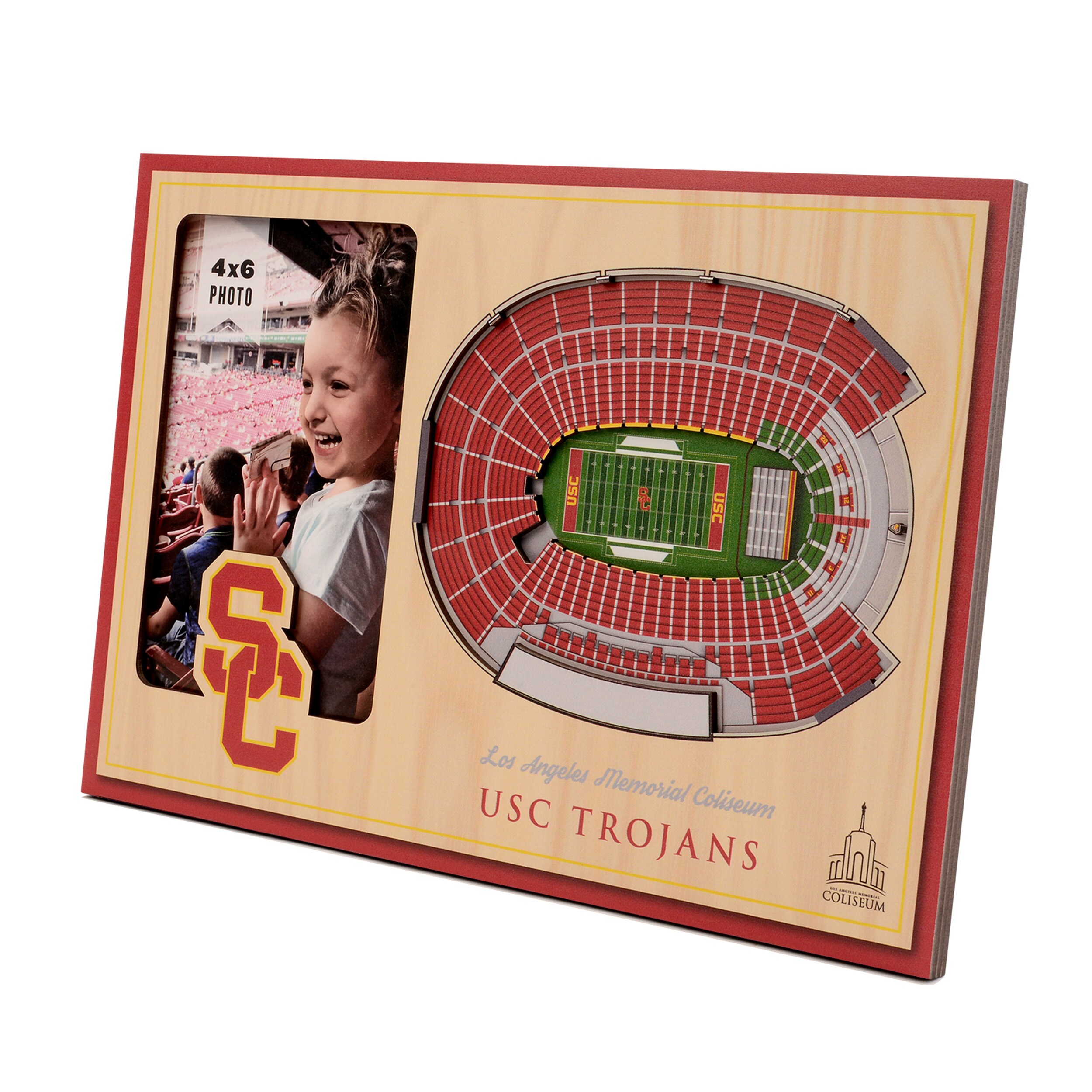 StadiumViews 9026280 USC Trojans Team Colors Wood Picture Frame (8-in x 12-in)