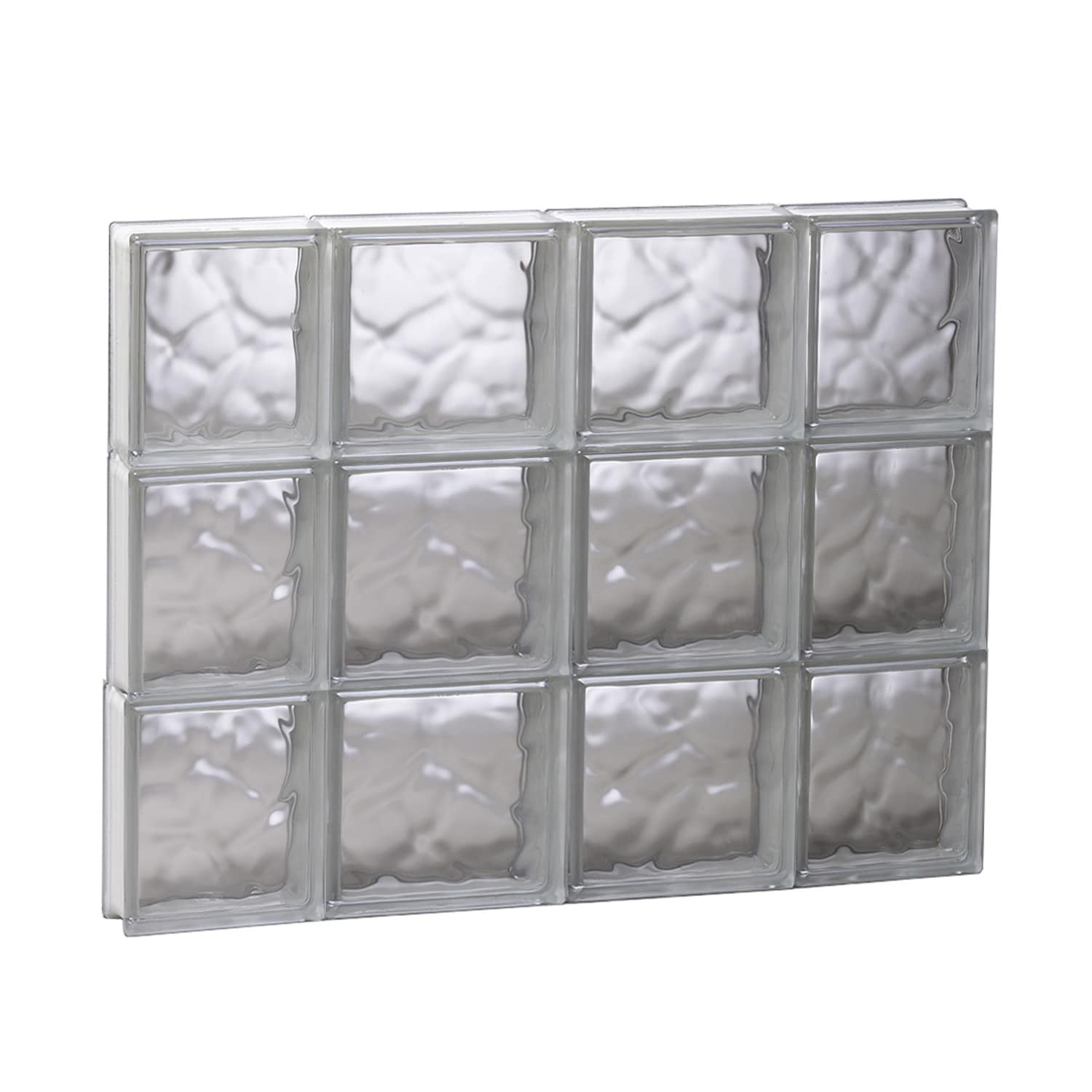 REDI2SET Wavy Glass 27-in X 23.25-in Frameless Replacement Glass Block ...