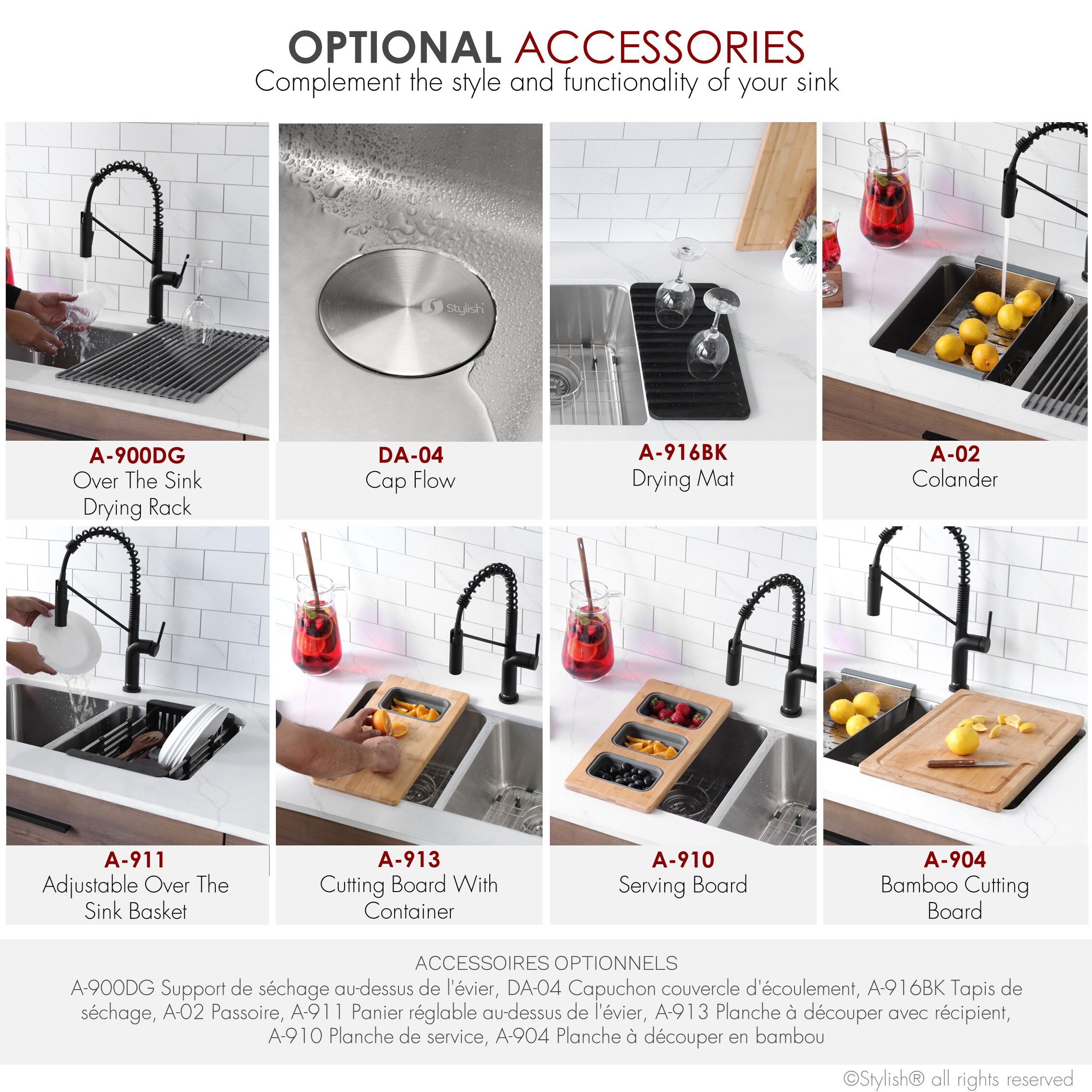 Stylish S-414TG1 Kitchen-Sinks - View #12