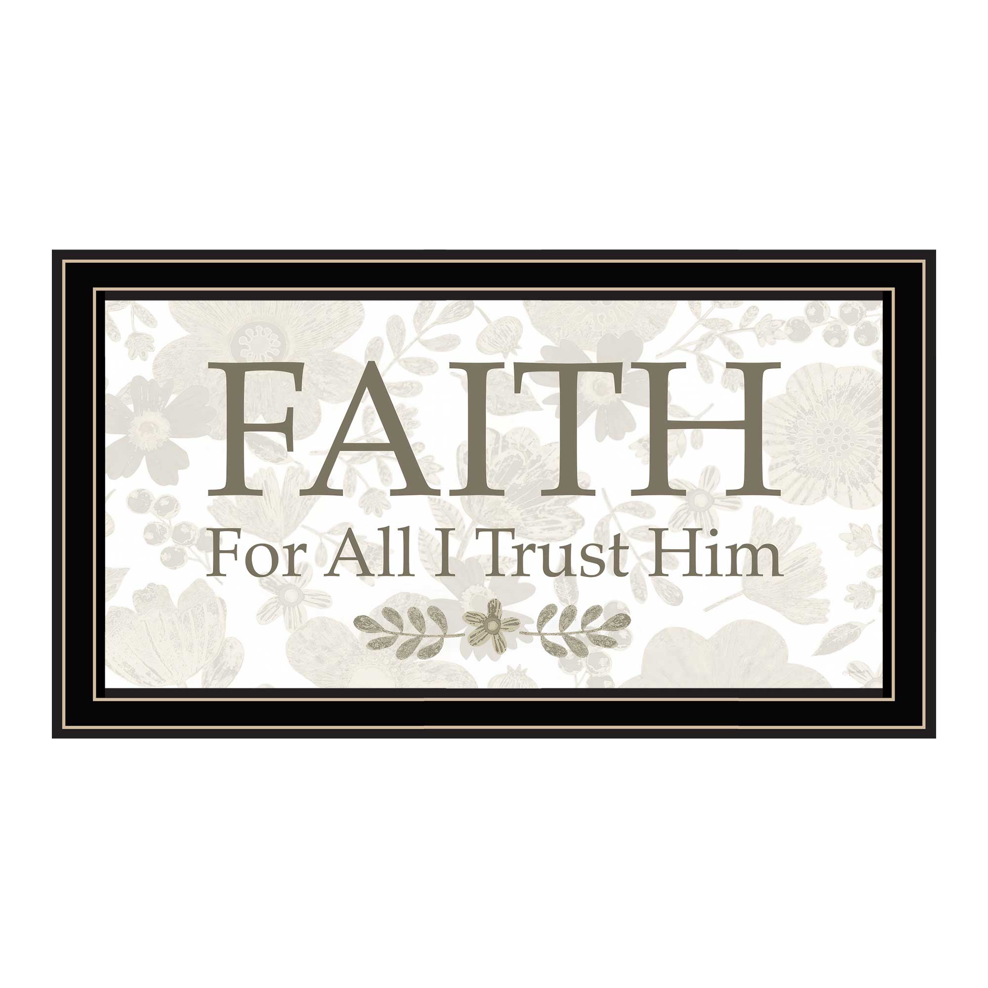 Trendy Decor 4U Faith byAnnie LaPoint Ready to Hang Framed Print Black Frame