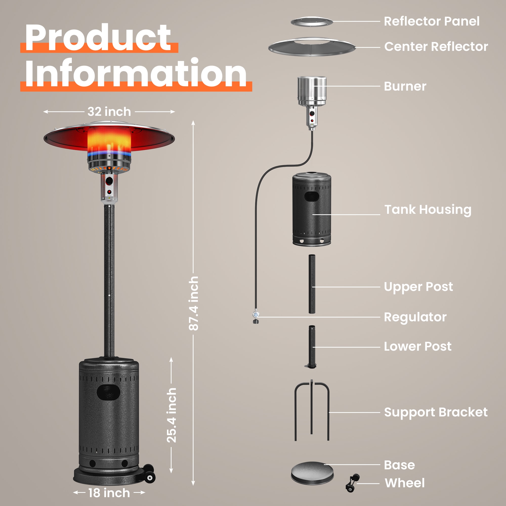 PamaPic PH-LY-WL1 Portable-Liquid-Propane-Heaters - View #7
