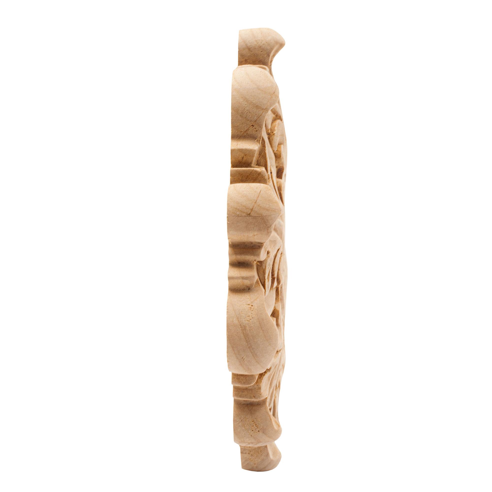 Acanthus Unfinished Alder Wood Round Decorative Rosette