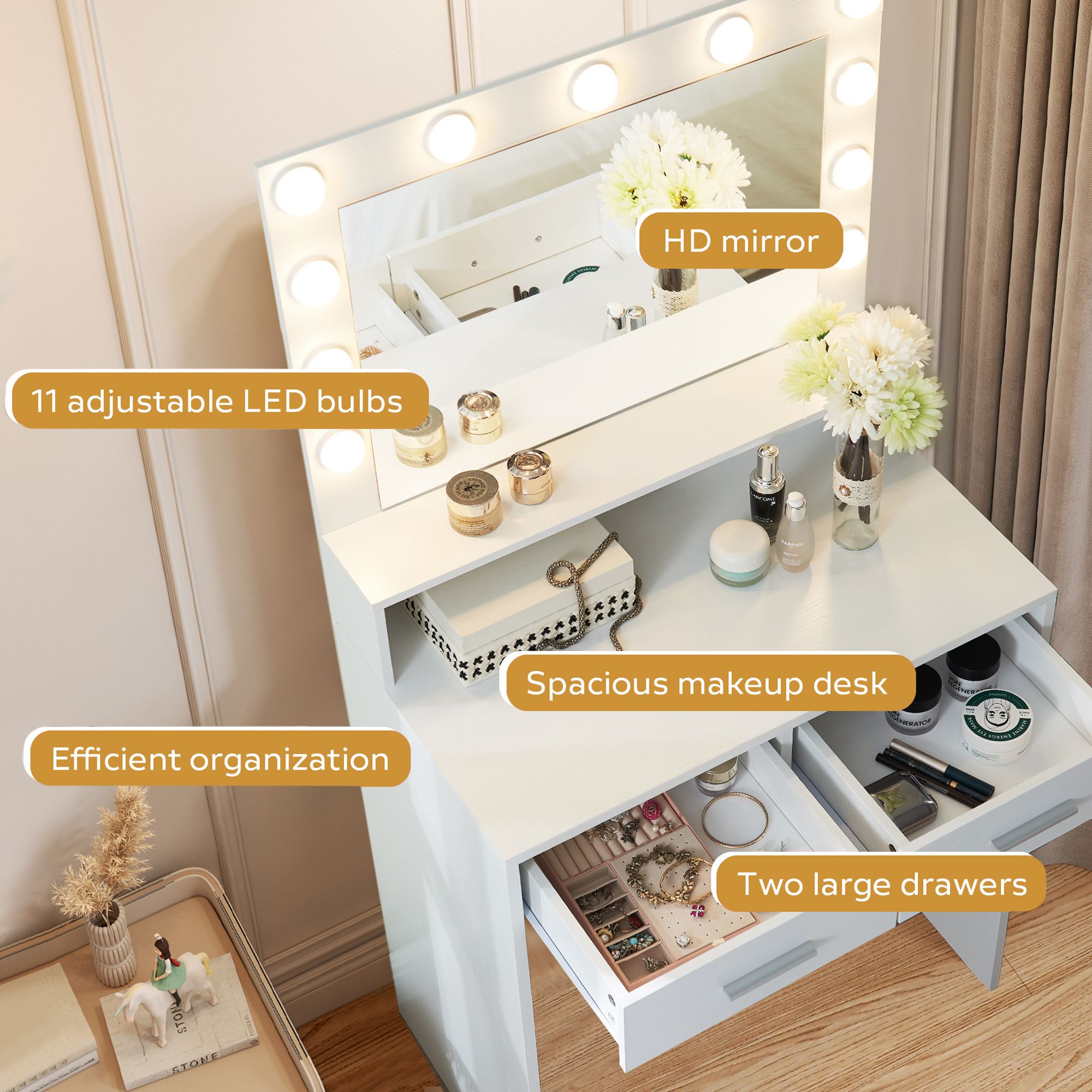 Yiekholo LL-1876AAK Bedroom-Vanities - View #7