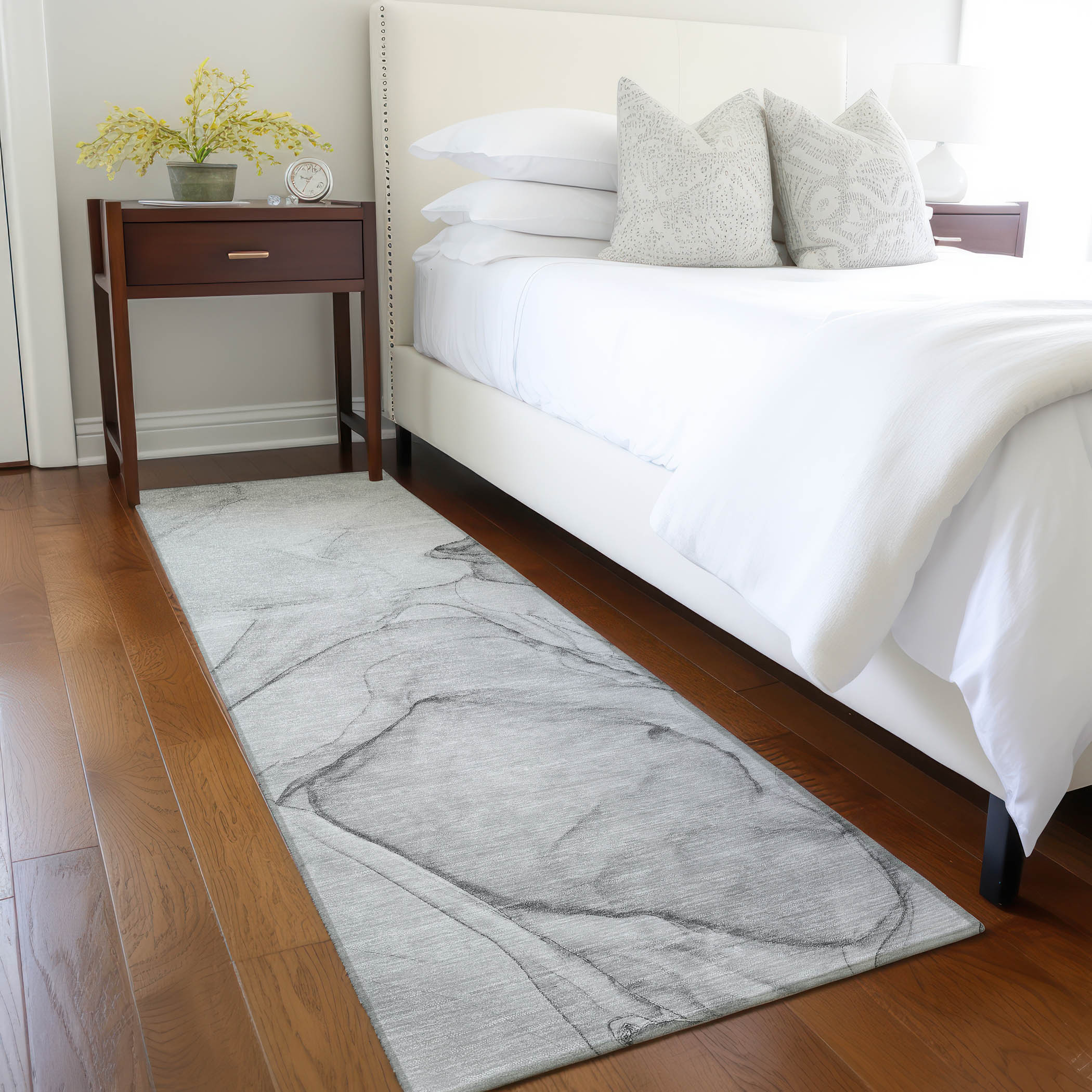 Addison Rugs ACN502GY2X8 Chantille ACN502GY 2 x 7 (ft) Polyester Gray Rectangular Indoor/Outdoor Stripe Machine washable Area rug