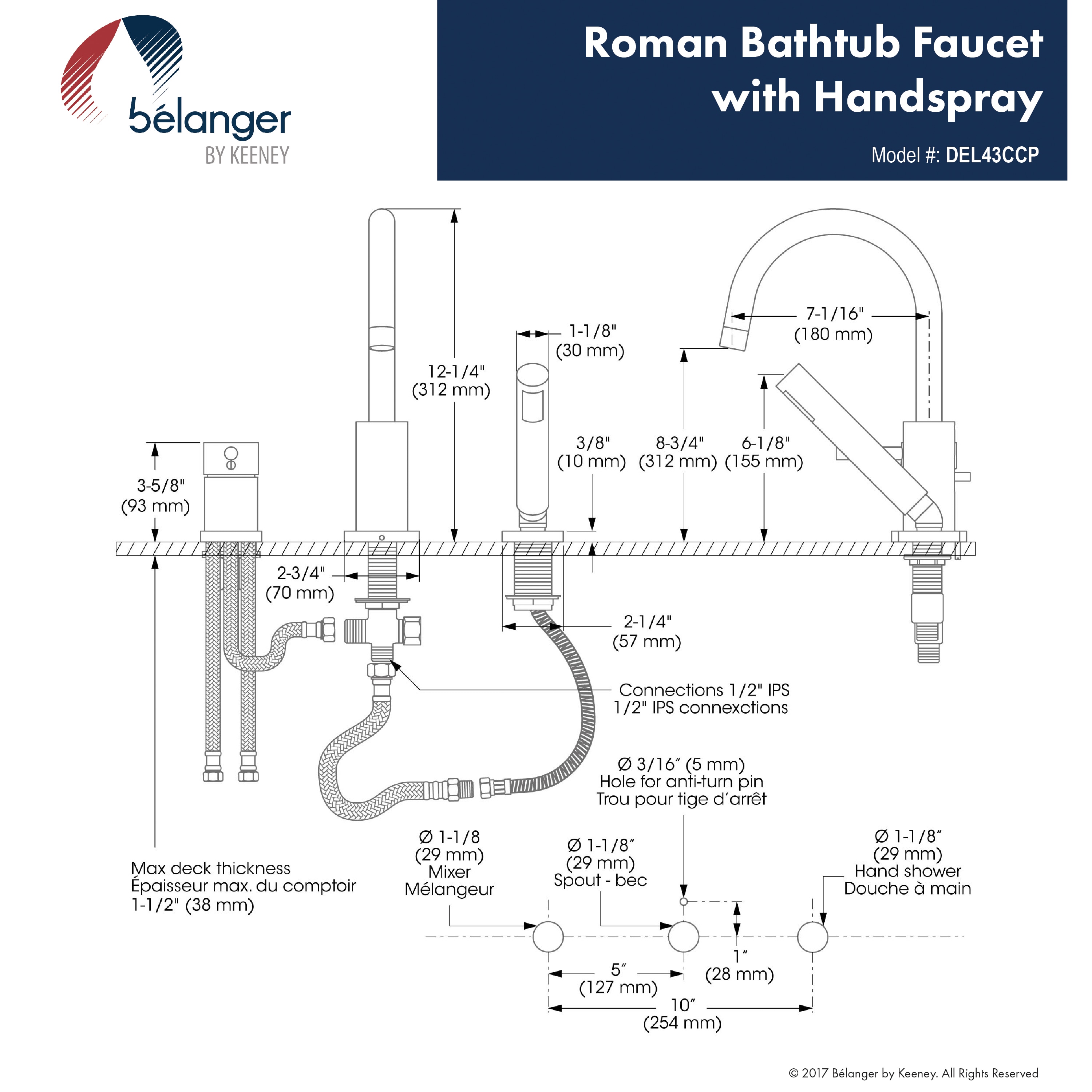 Belanger DEL43CCP Roman-Tub-Faucets - View #4