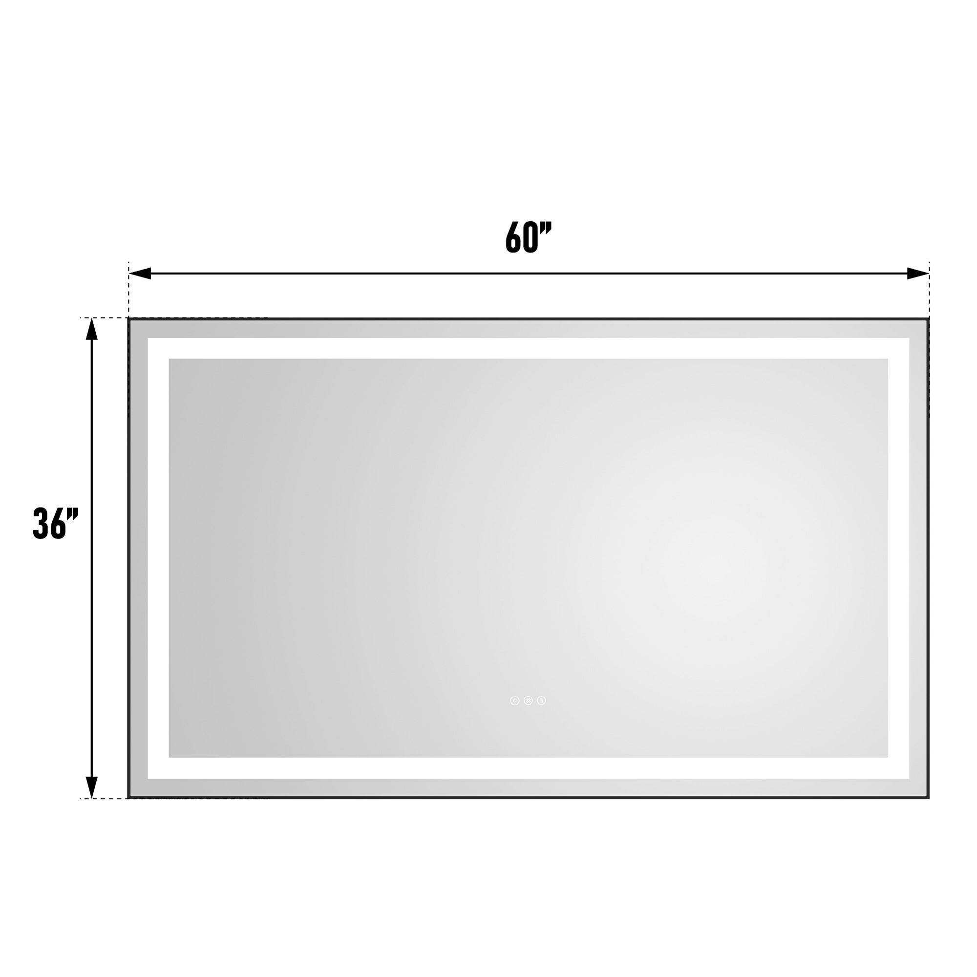 Forclover HE-31MK6036 Framed-Bath-Mirrors - View #3