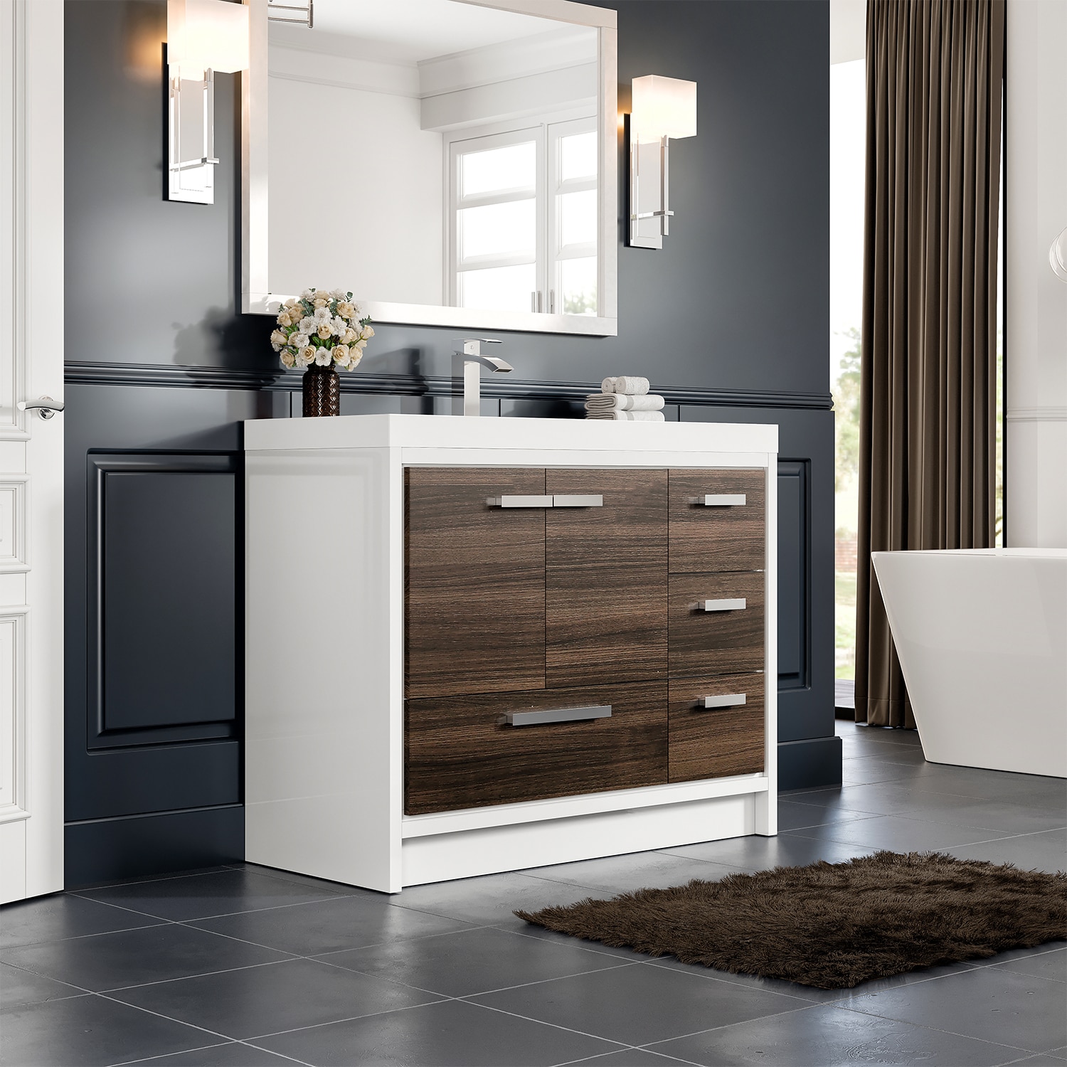 Eviva EVVN765-42GOK-WH Bath-Vanity-Combo - View #5