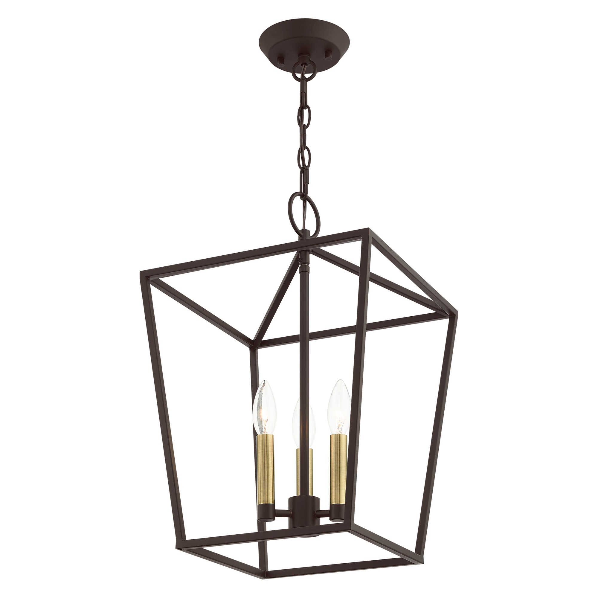 Devonshire Bronze 3-Light Convertible Lantern Pendant