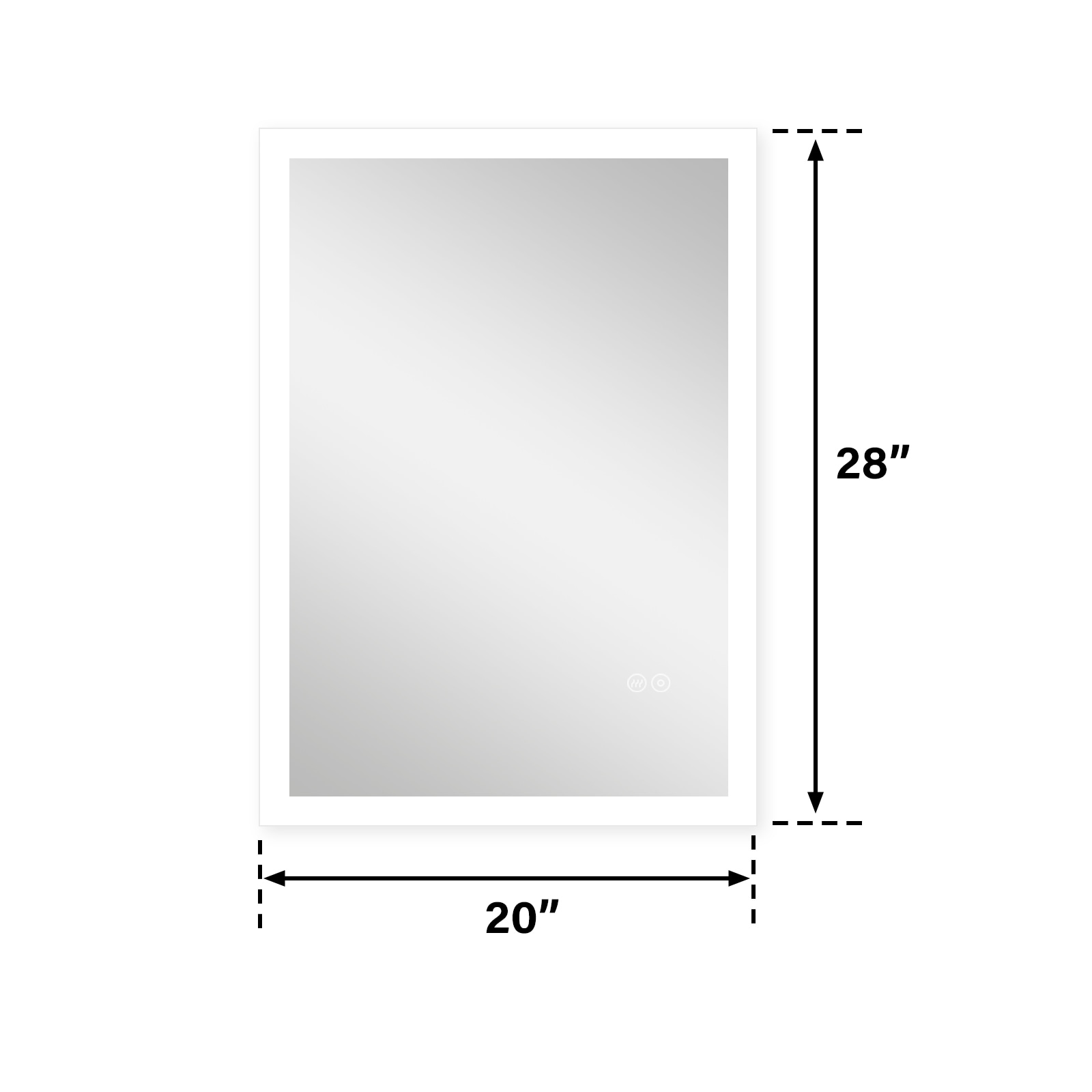 Forclover ASA-H84505 Framed-Bath-Mirrors - View #2