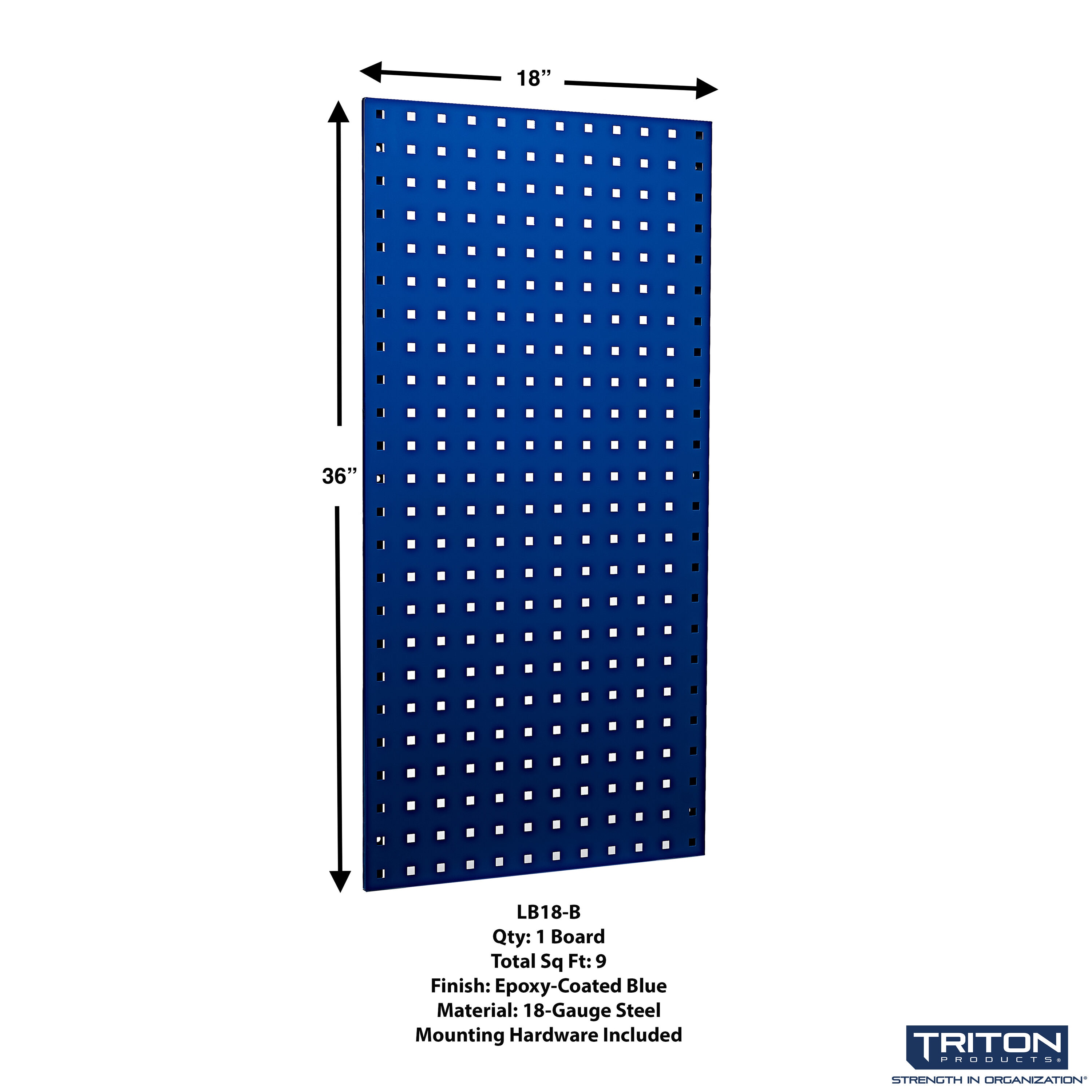 Triton Products LB18-1BH-KIT Pegboard-Acc - View #3