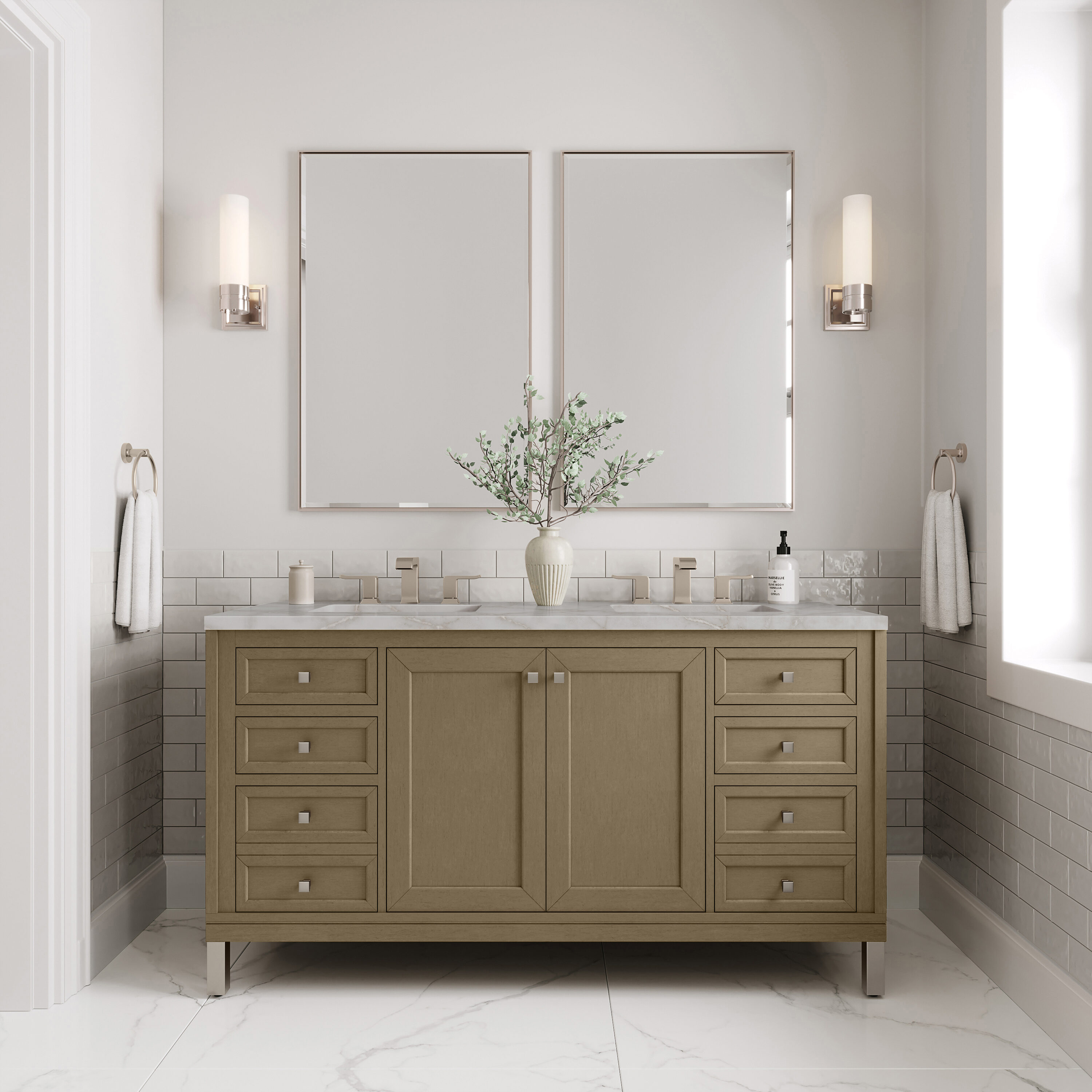 James Martin Vanities 503-V60D-WLW-FVSL Bath-Vanity-Combo - View #6