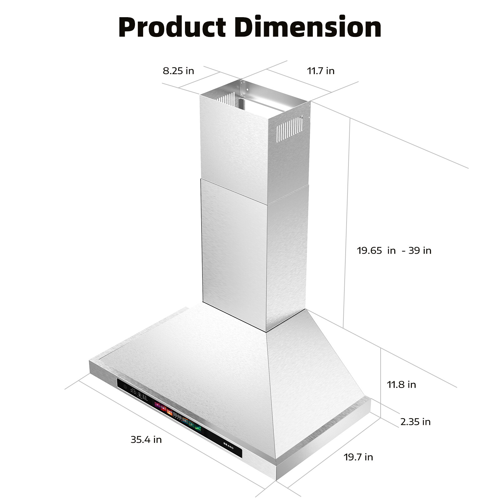 Damerin IU-RD10 Wall-Mounted-Range-Hoods - View #4