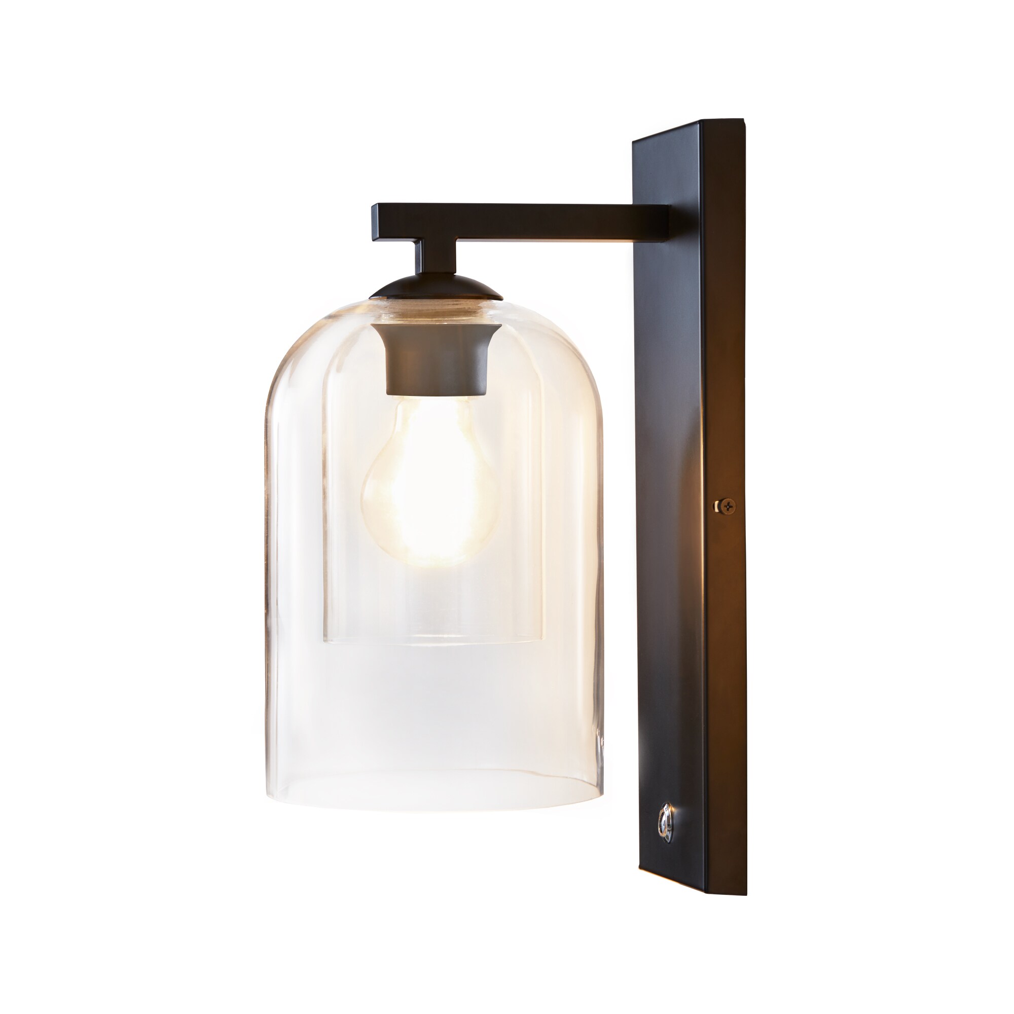 Teamson Home VN-L00075 5.5-in W 1 -Light Matte Black Wall Sconce