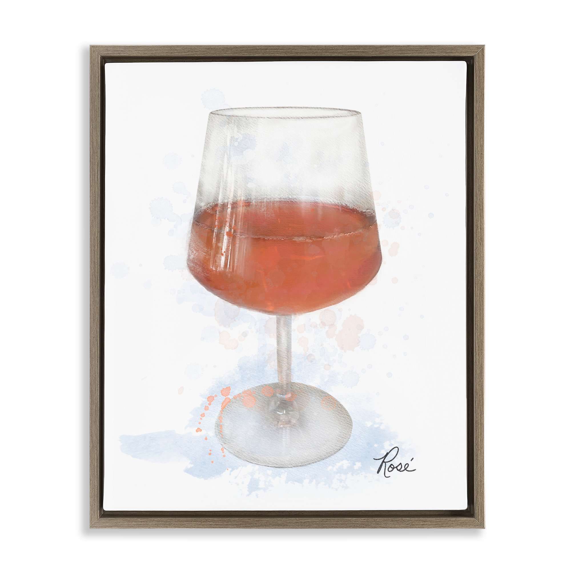 Stupell Industries BS-513-FFE-16X20 Modern Rosé in Glass Floating Frame design by Matthew Piotrowicz
