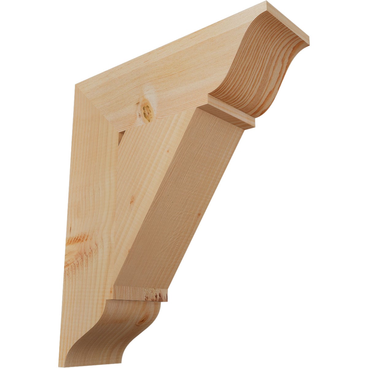 Ekena Millwork BKT06X20X24TRA01SDF Traditional traditional smooth 5-1/2-in x 20-in x 24-in Douglas fir Brown Wood Standard bracket