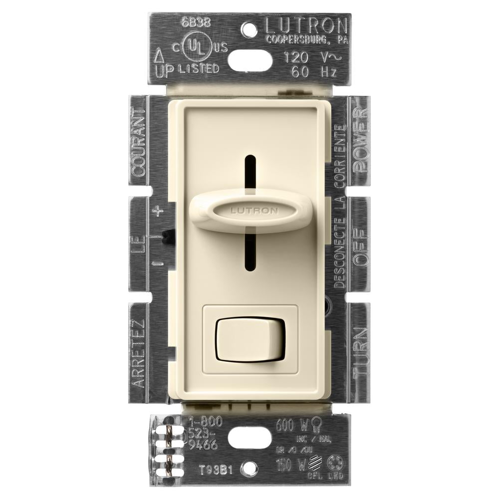 Lutron SCL-153P-AL Skylark Single-pole/3-way LED Slide Light dimmer Almond