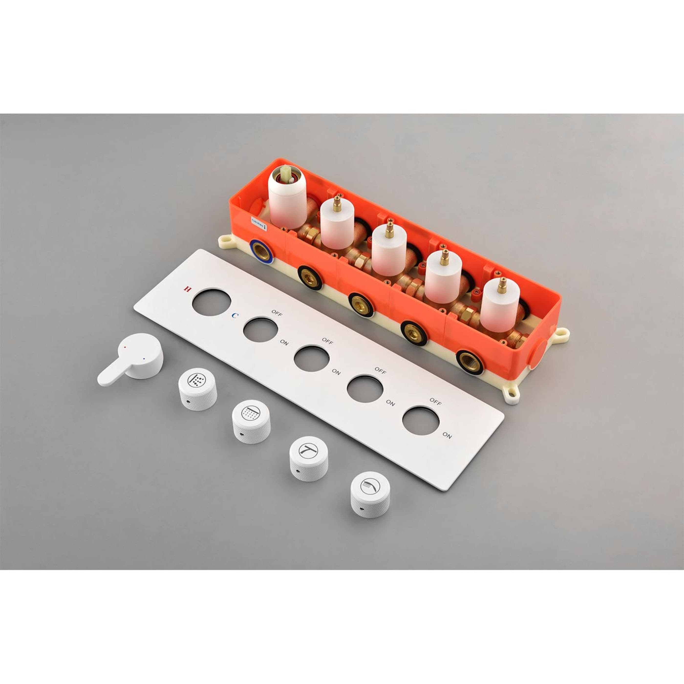 WELLFOR GGZP-228724W Showerhead-Bar-Panels - View #9